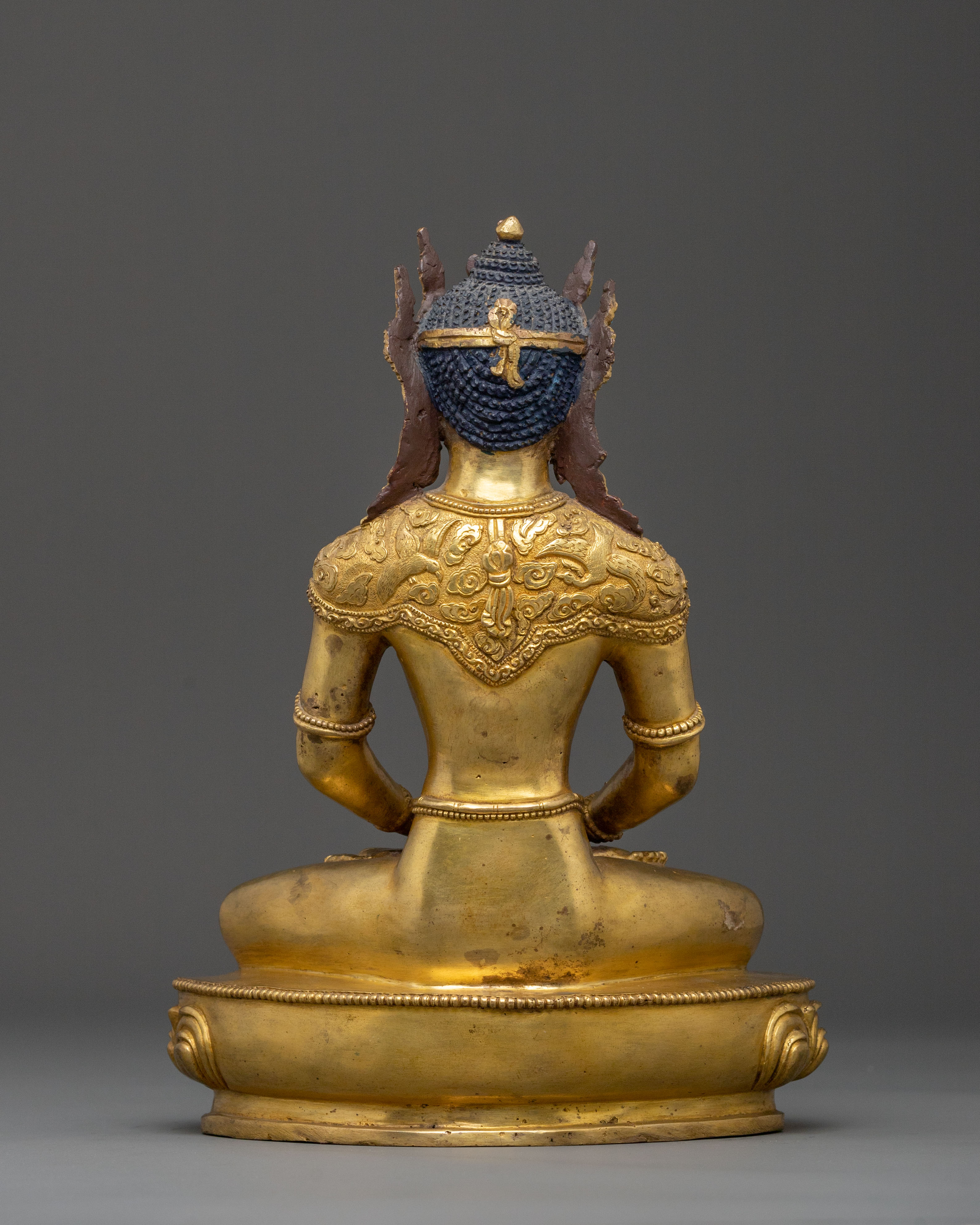 Handcrafted Crown Amitabha Buddha Statue | Boundless Compassion