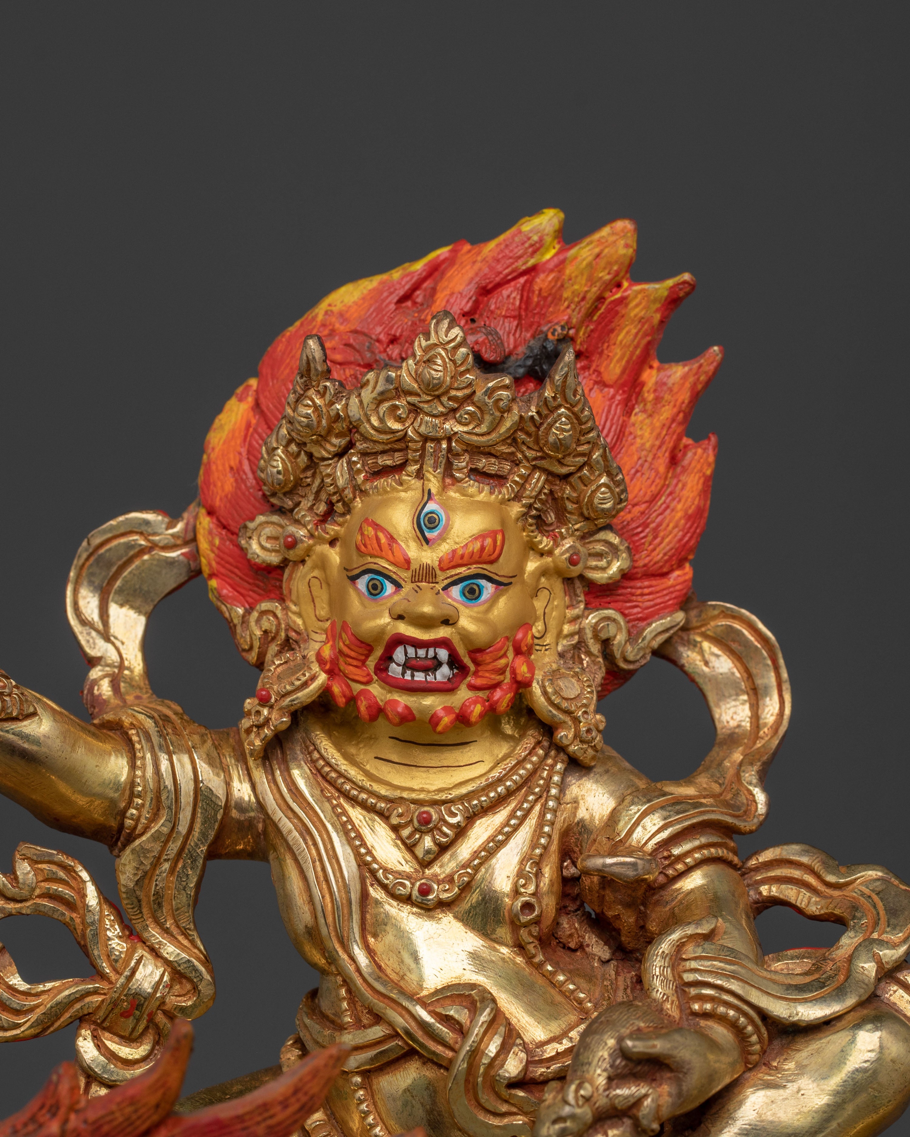 Sacred White Dzambhala Wealth Protector Statue