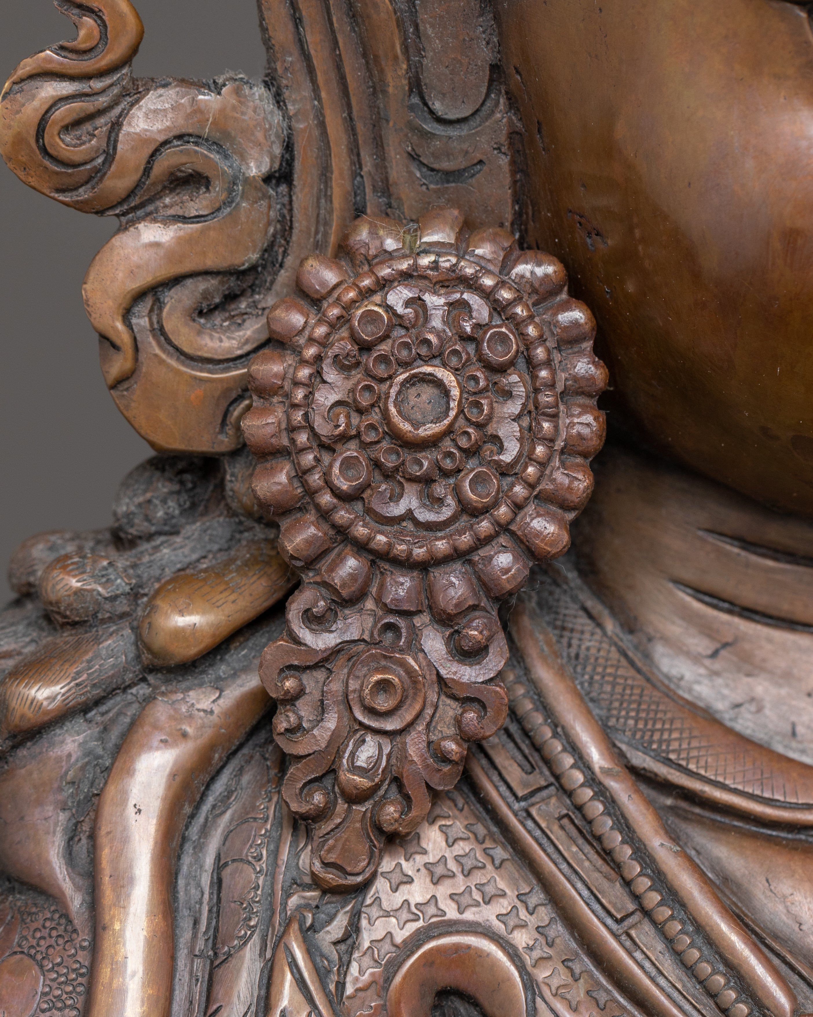 Handmade Guru Rinpoche Statue of Blessing and Power | Padmasambhava Artwork