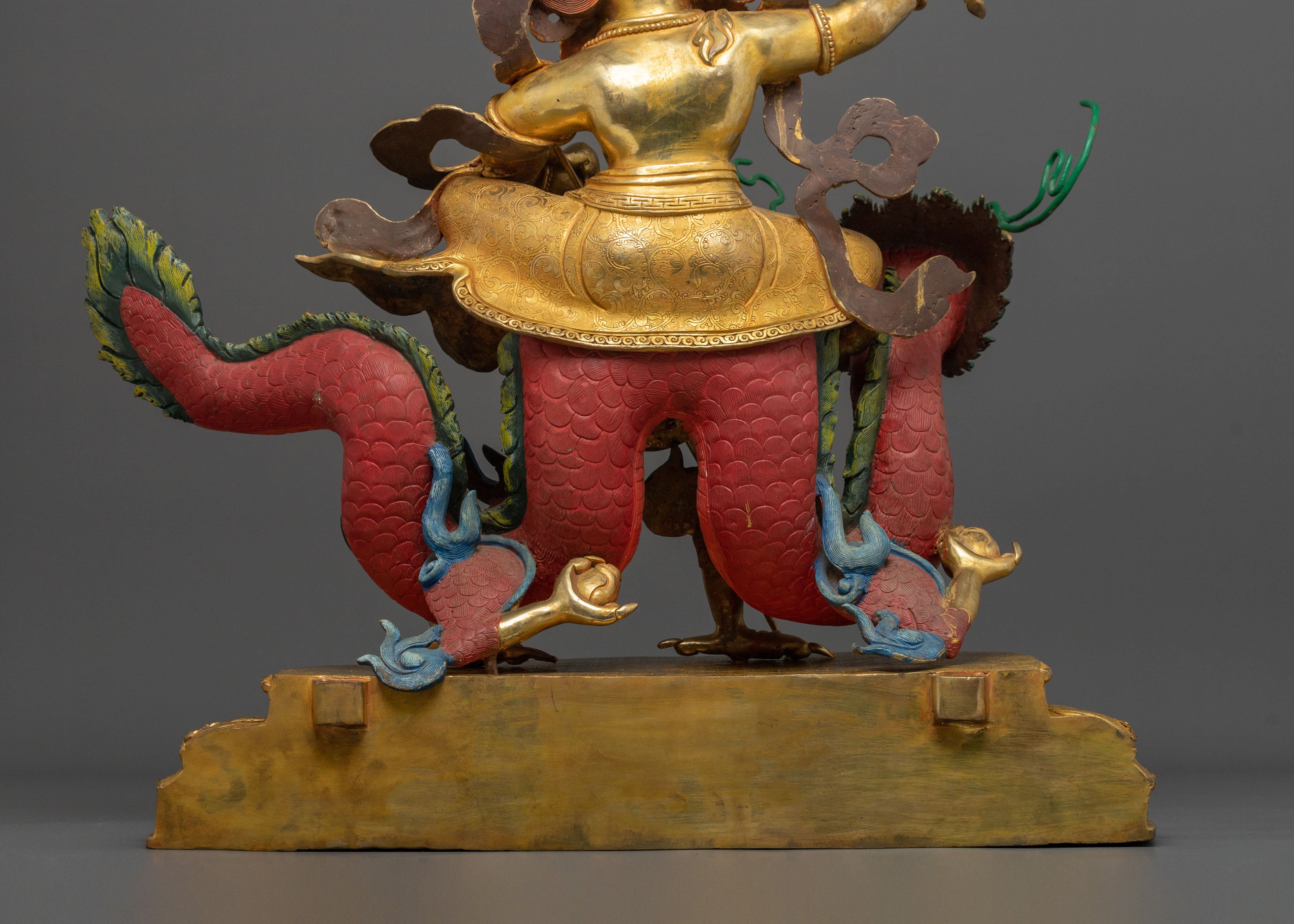 White Dzambhala Statue | 24K Gold Gilded Figurine