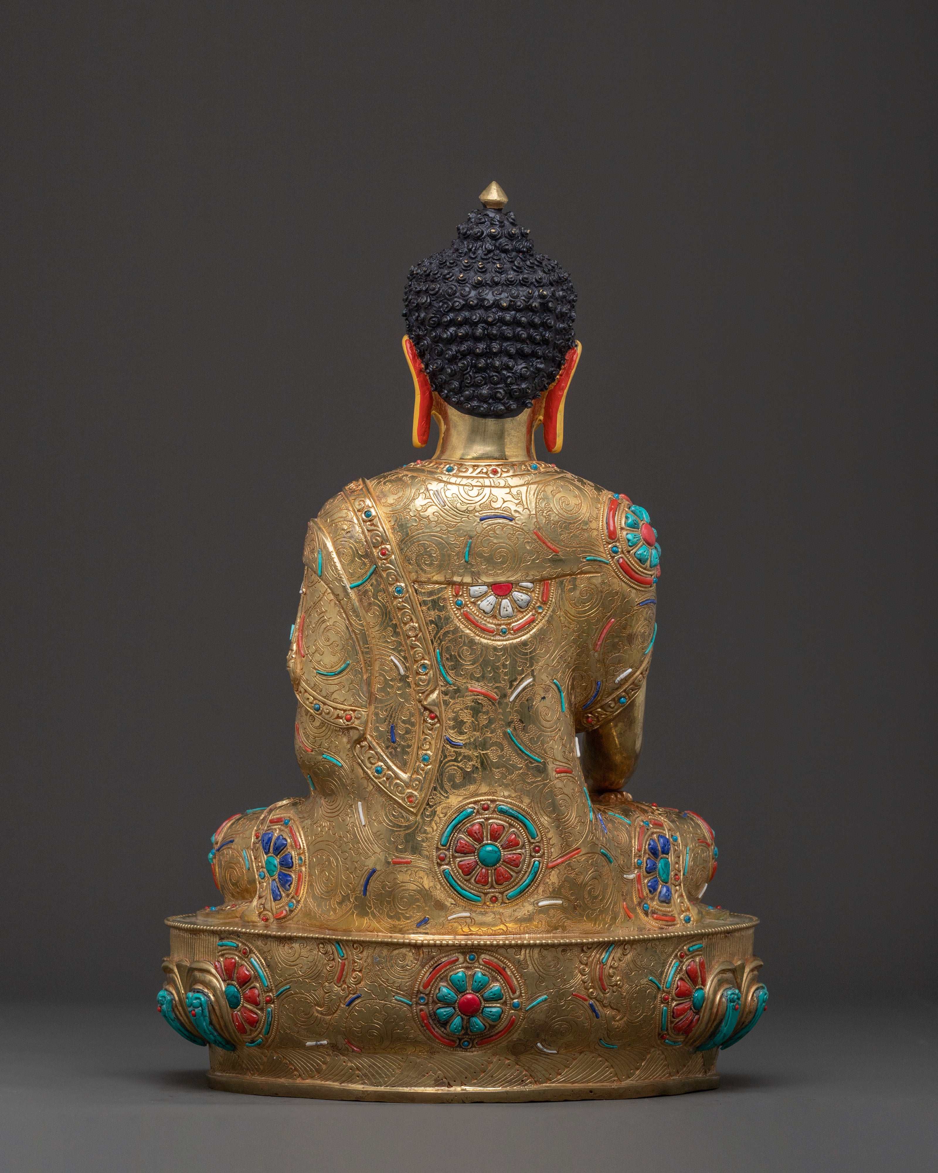 Shakyamuni Buddha: 24k Gold Gilded Figurine