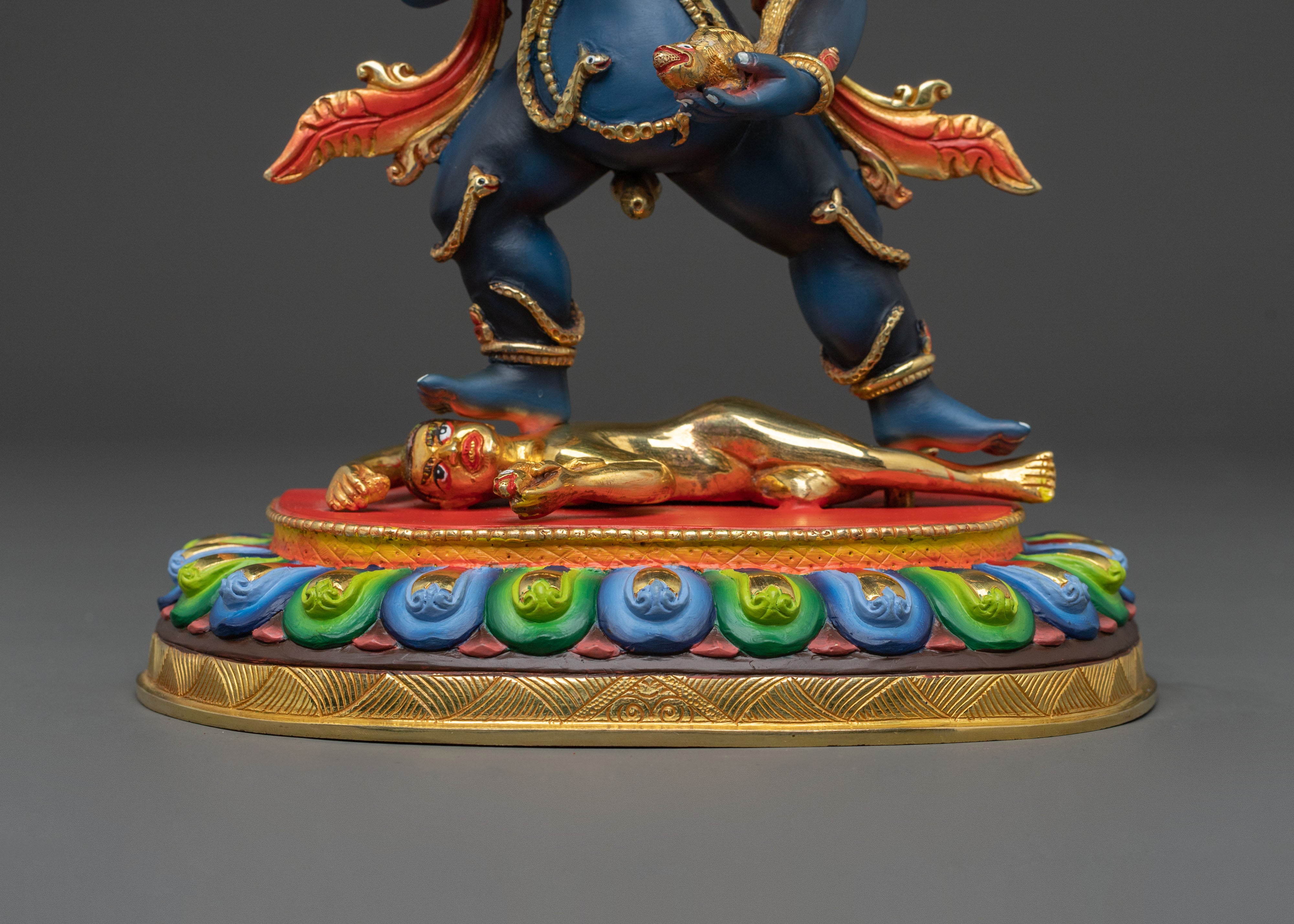 Handcrafted Black Dzambhala Statue | Wealth Deity