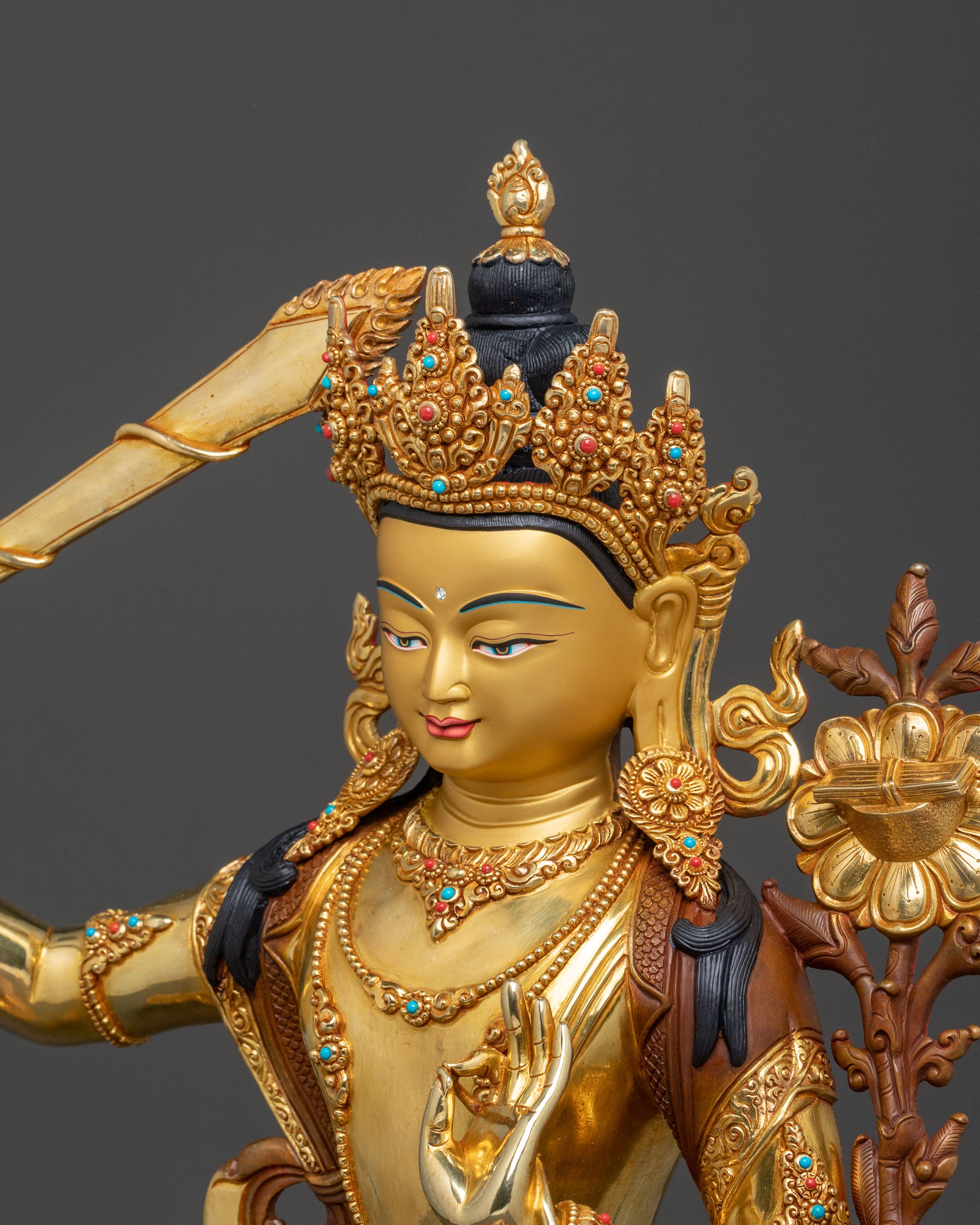 Manjushri Sacred Statue | Handcrafted Wisdom Figure