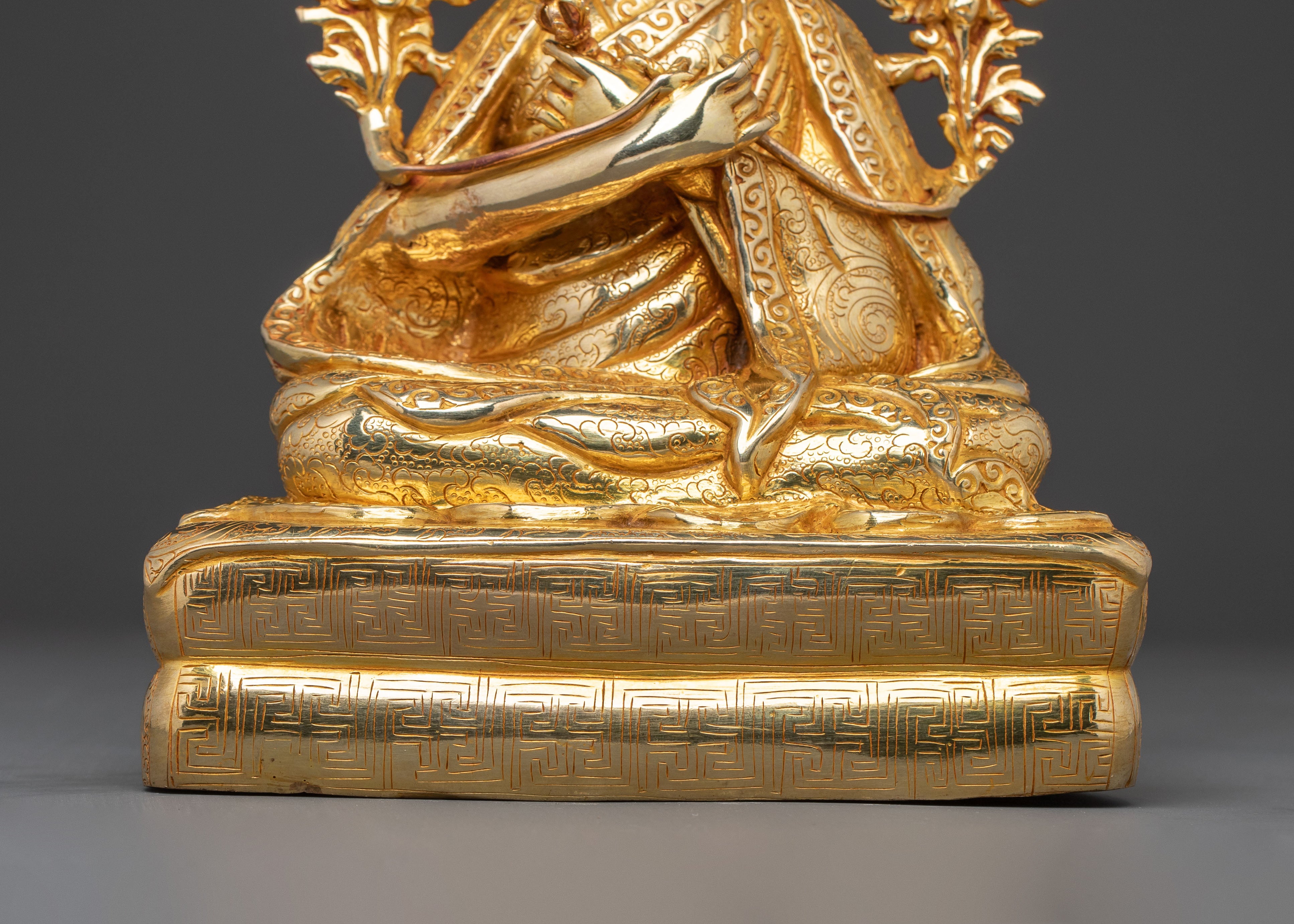 16 Karmapa Statue | Radiant 24K Gold Gilded