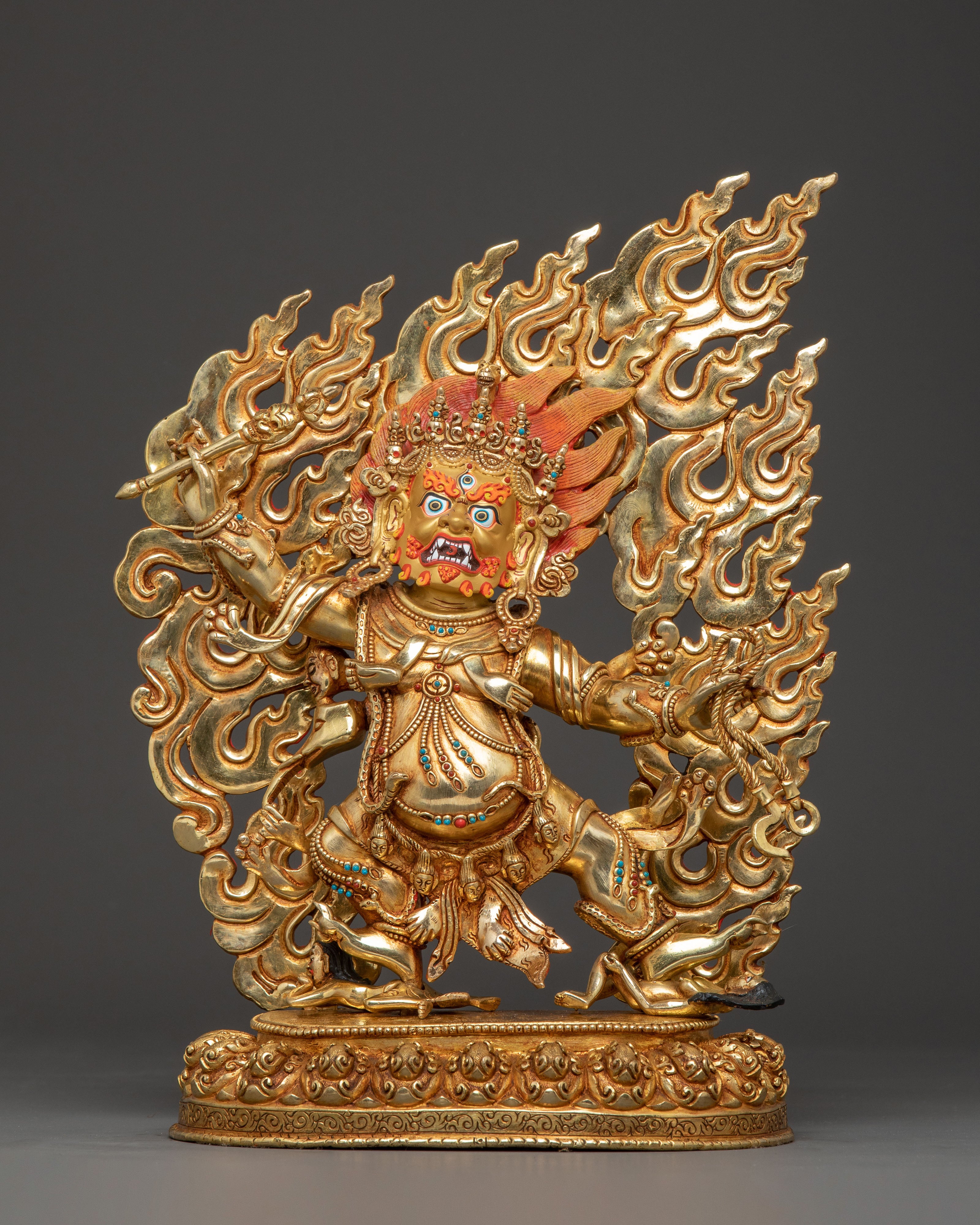 Dandapani 24K Gold Gilded Statue – A Radiant Protecor