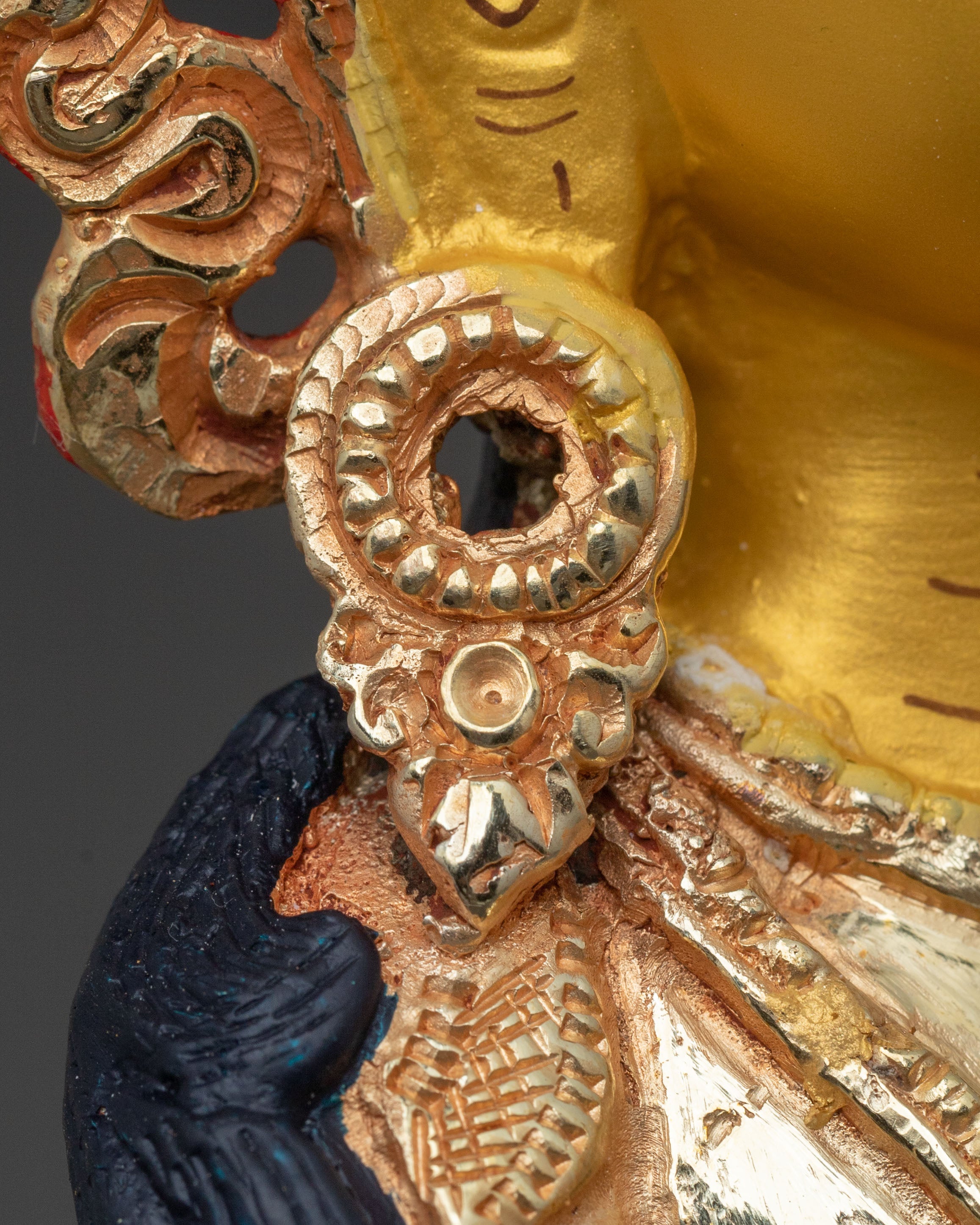 Hand Carved Vajrasattva Copper Statue | Buddhist Decor