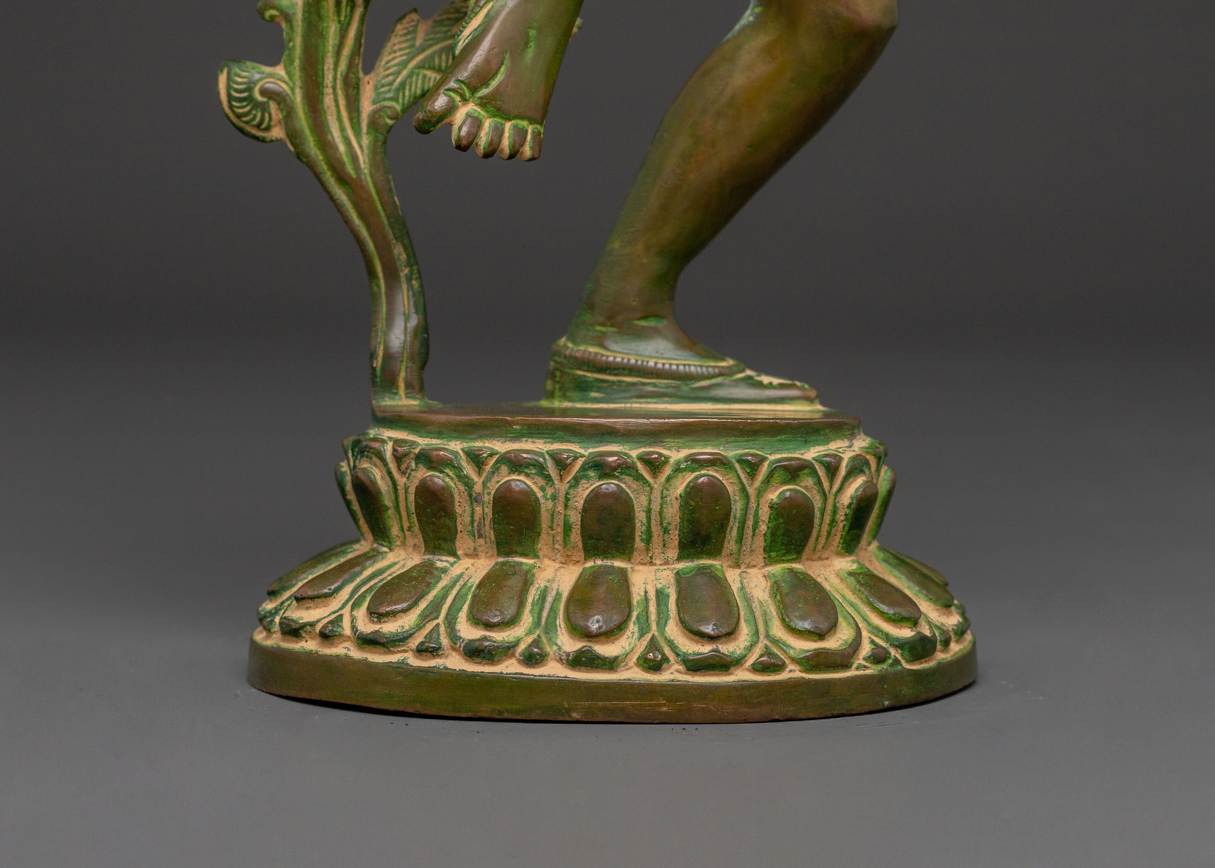 Goddess Parbati Divine Statue with Antique Finish