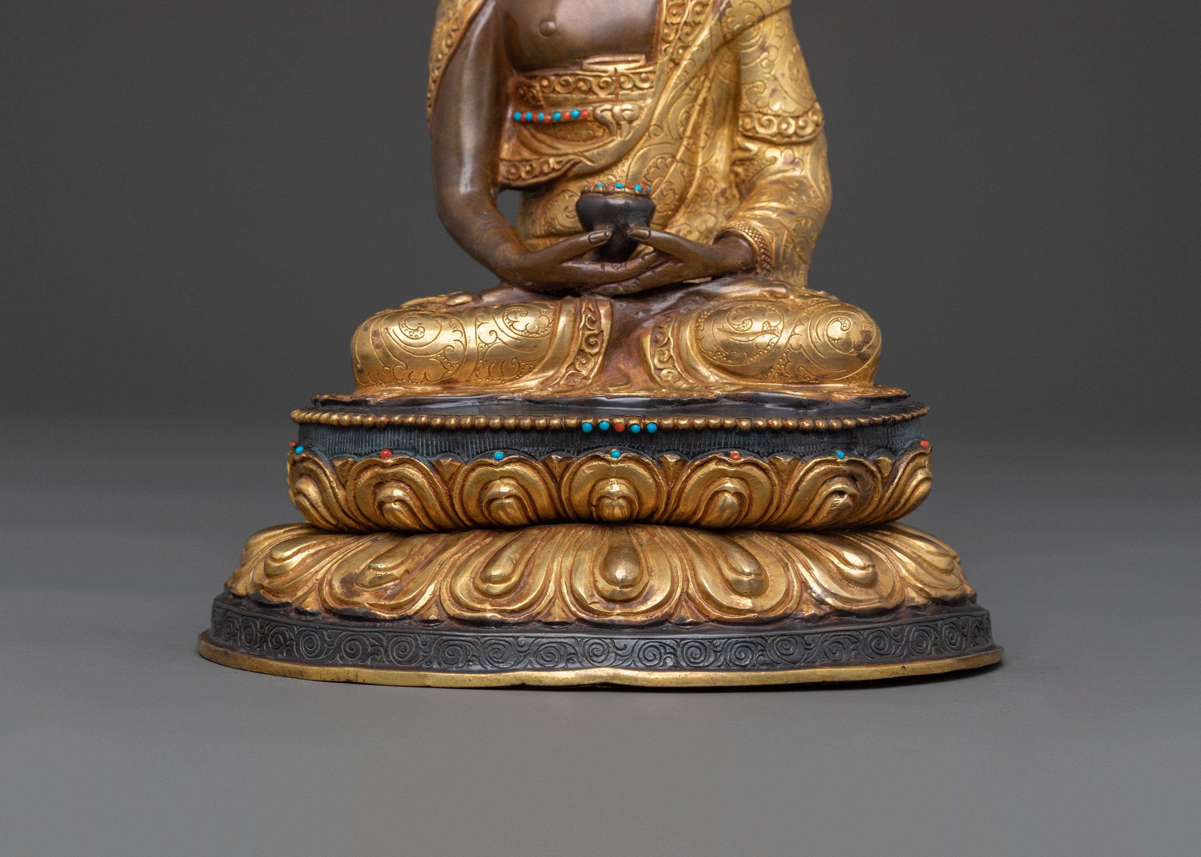 Golden Amitabha Buddha Sculpture