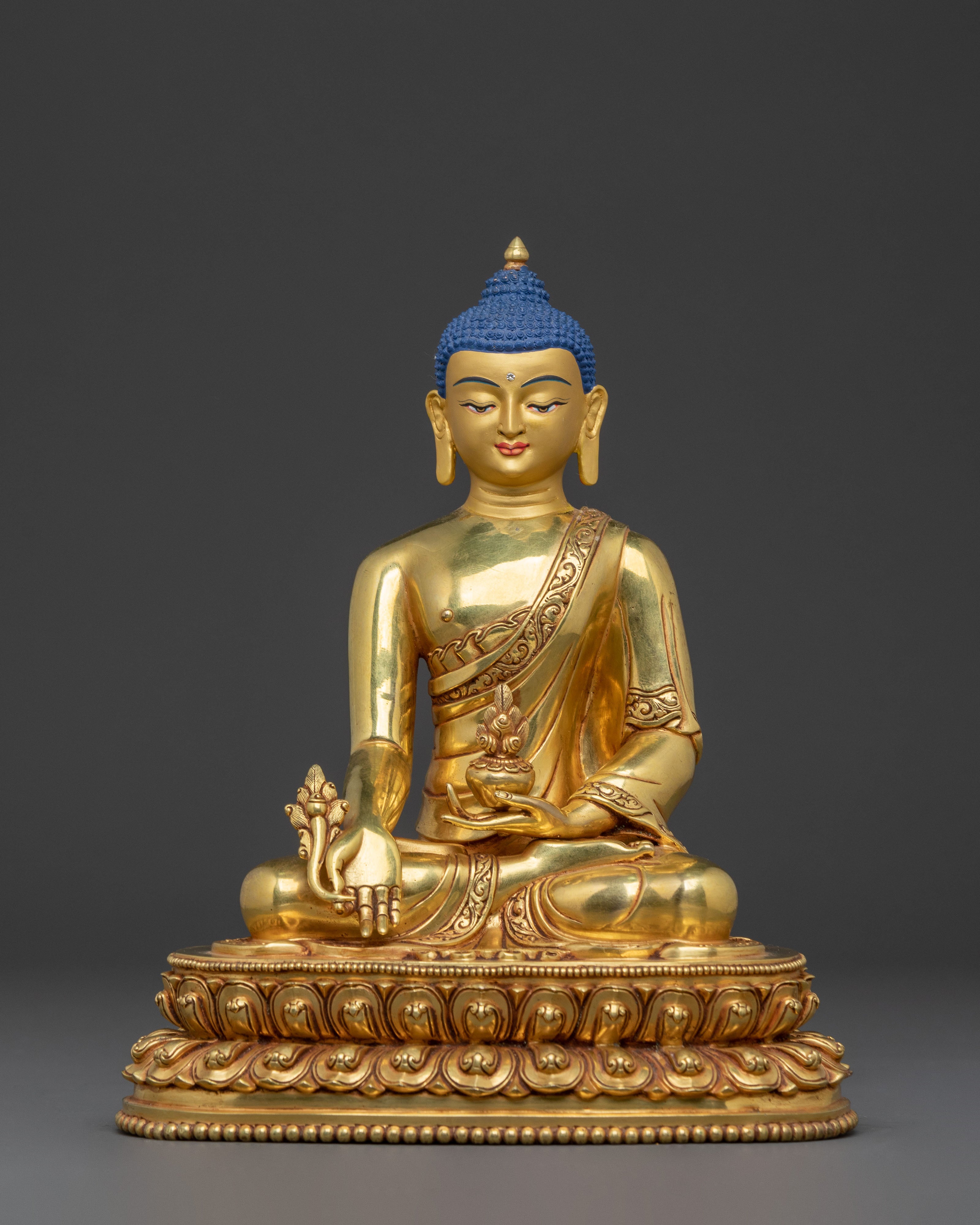 Medicine Buddha Meditation Figurine | Buddhist Spiritual Decor
