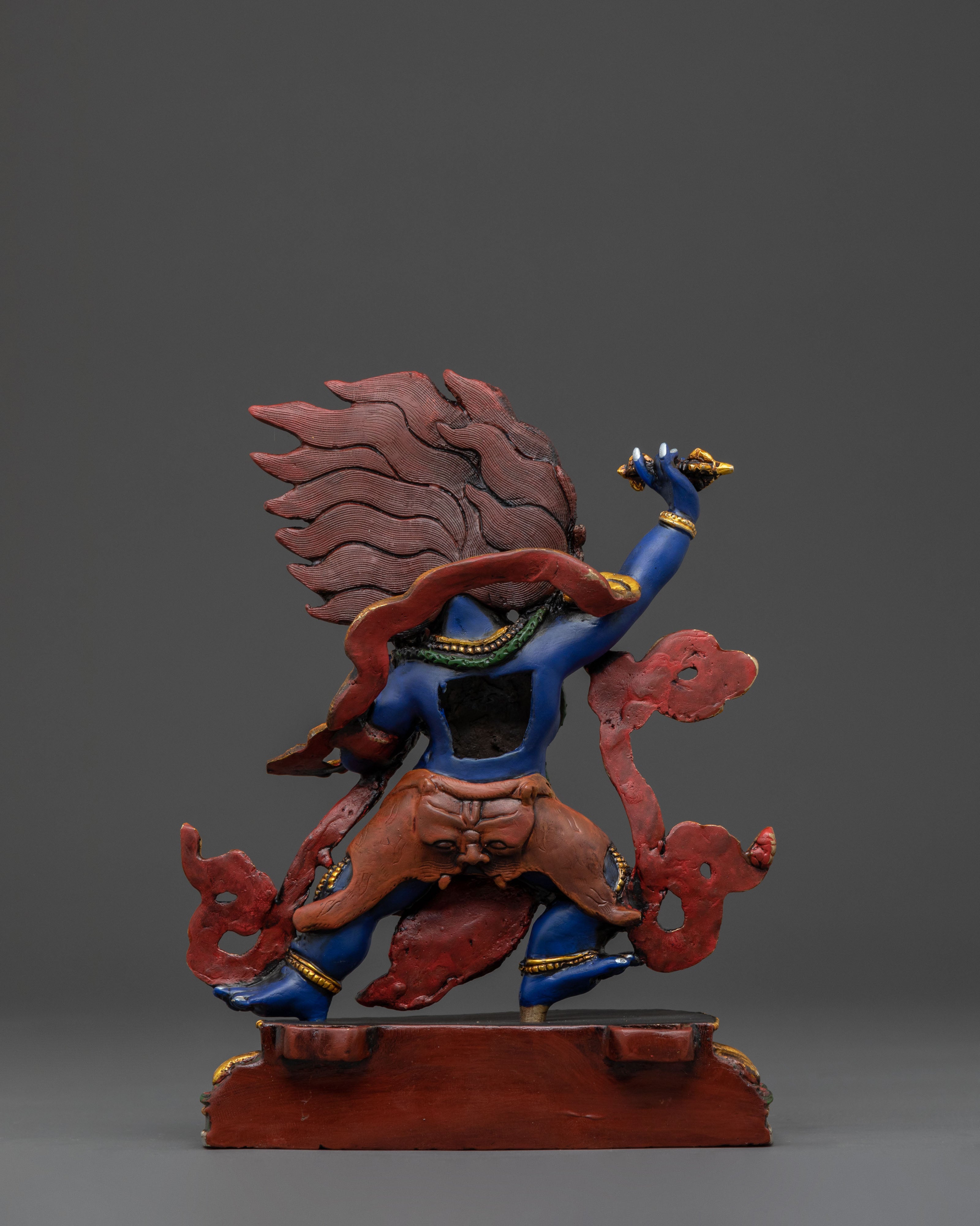 Vajrapani with Vajra Sculpture | Handcrafted Serenity
