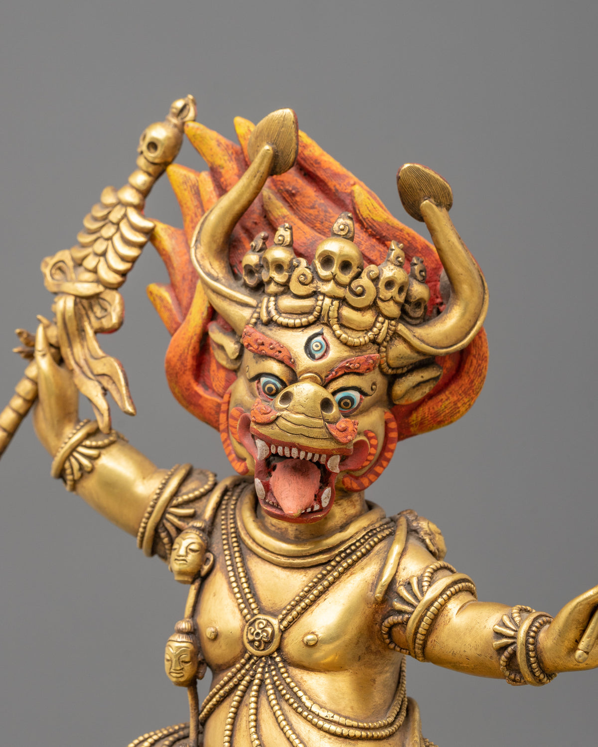 Yama Dharmaraja Sculpture | Tibetan Protector Figurine