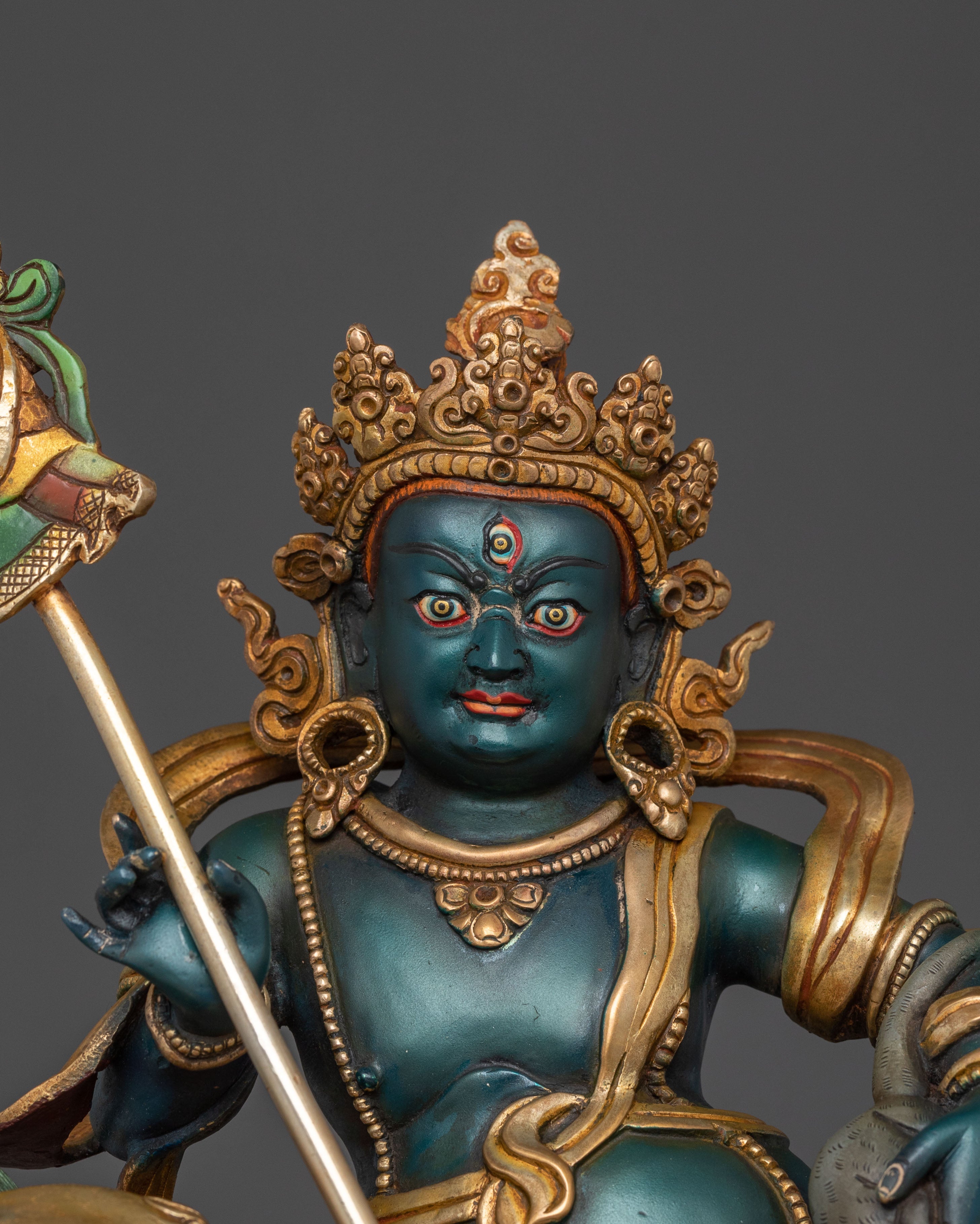 Sacred Namtoshe Wealth Deity Statue, Handcrafted in Nepal