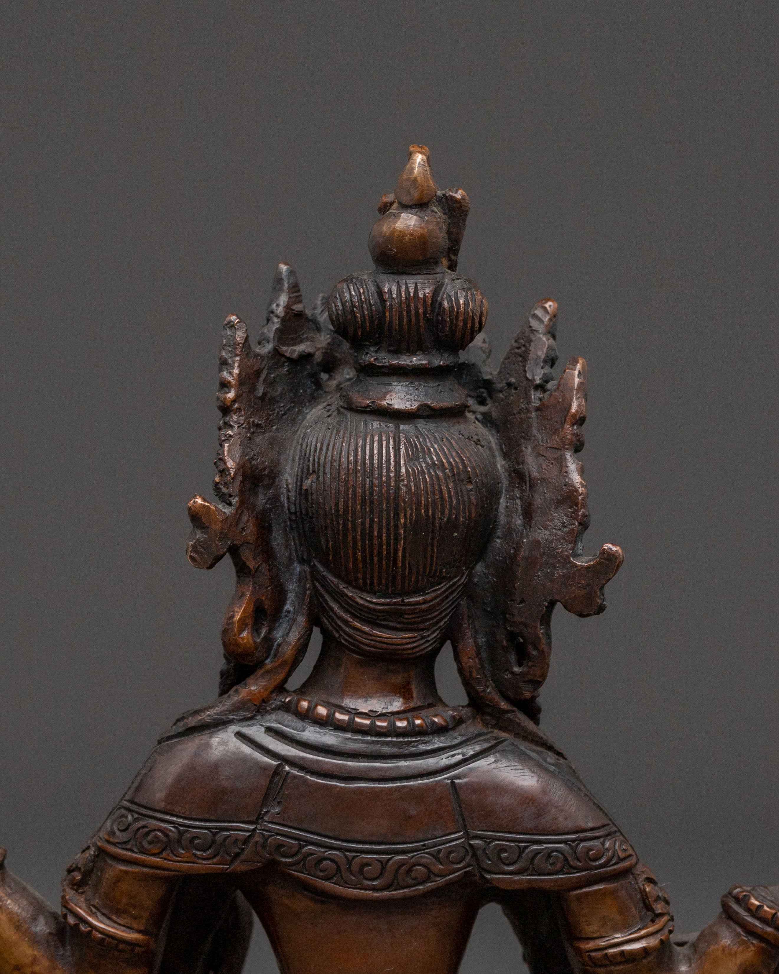 Goddess Laxmi Spiritual Statue – Oxidized Copper Masterpiece