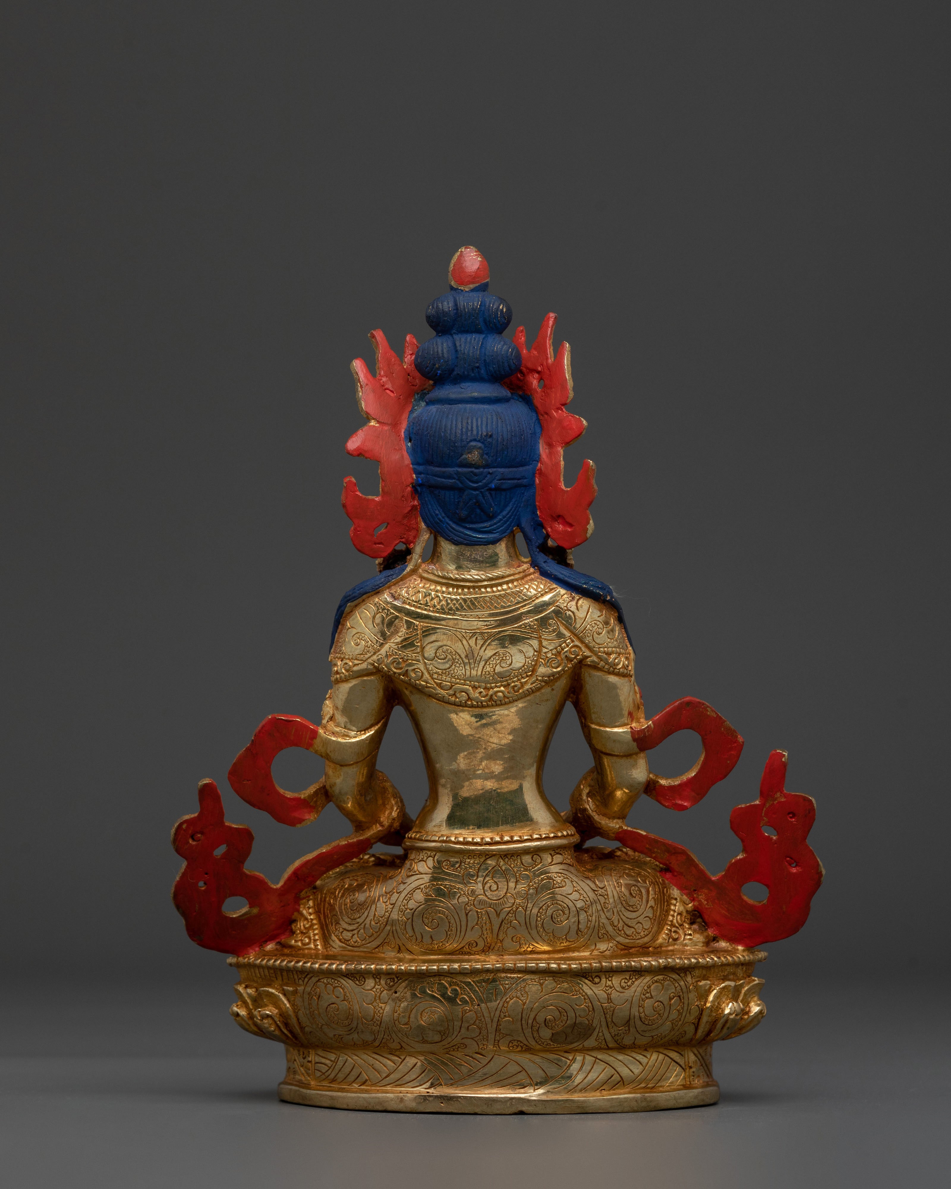 Amitayus Fire Gold Gilded Figurine | Home Decor