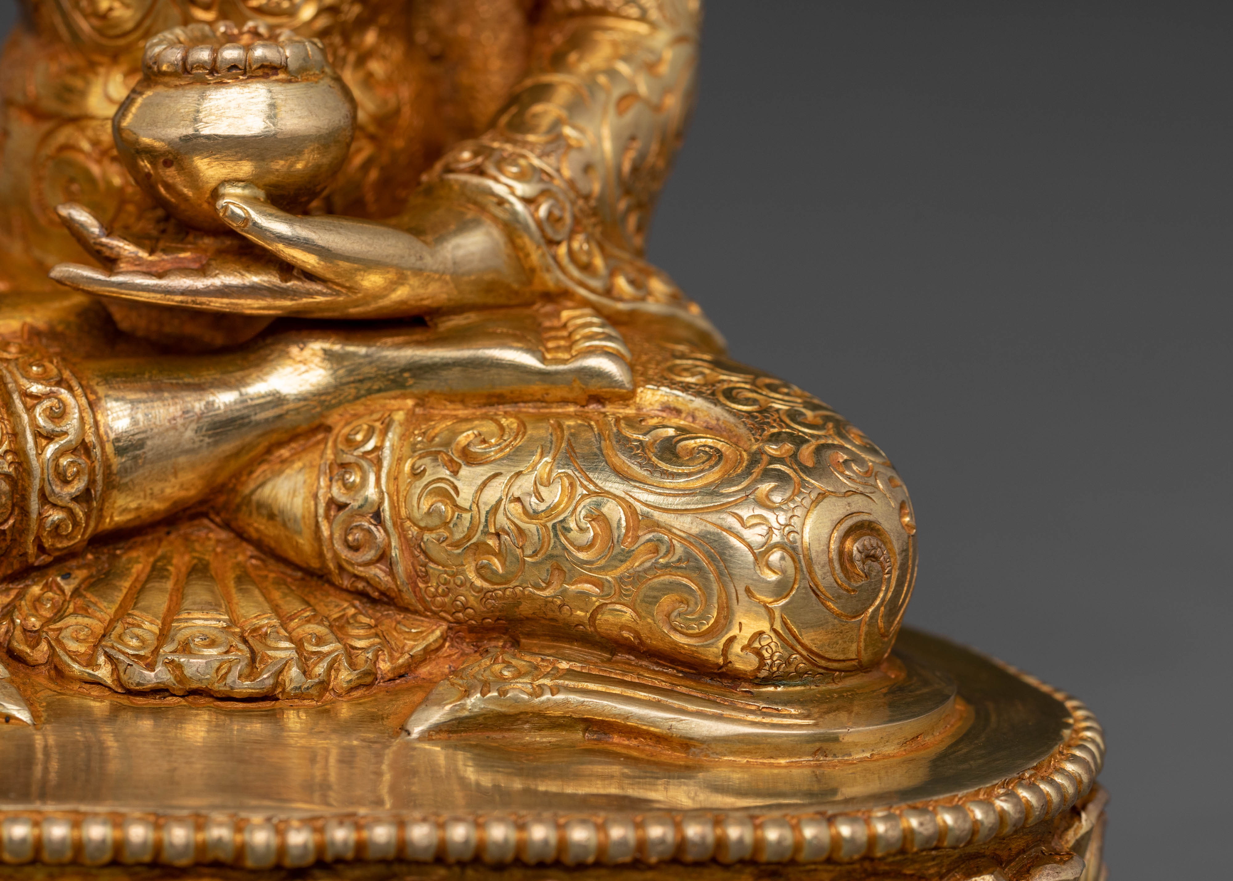 Sacred Statue of Buddha Shakyamuni – 24K Gold Gilded Statue