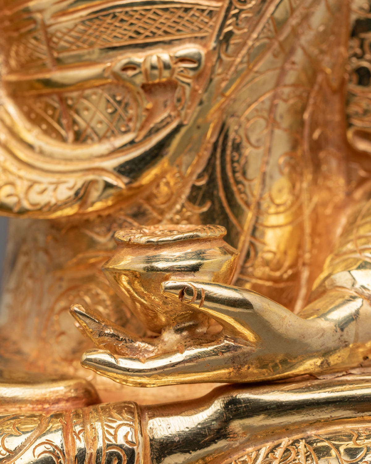 Radiant Five Dhyani Buddha Sacred Sculpture Set