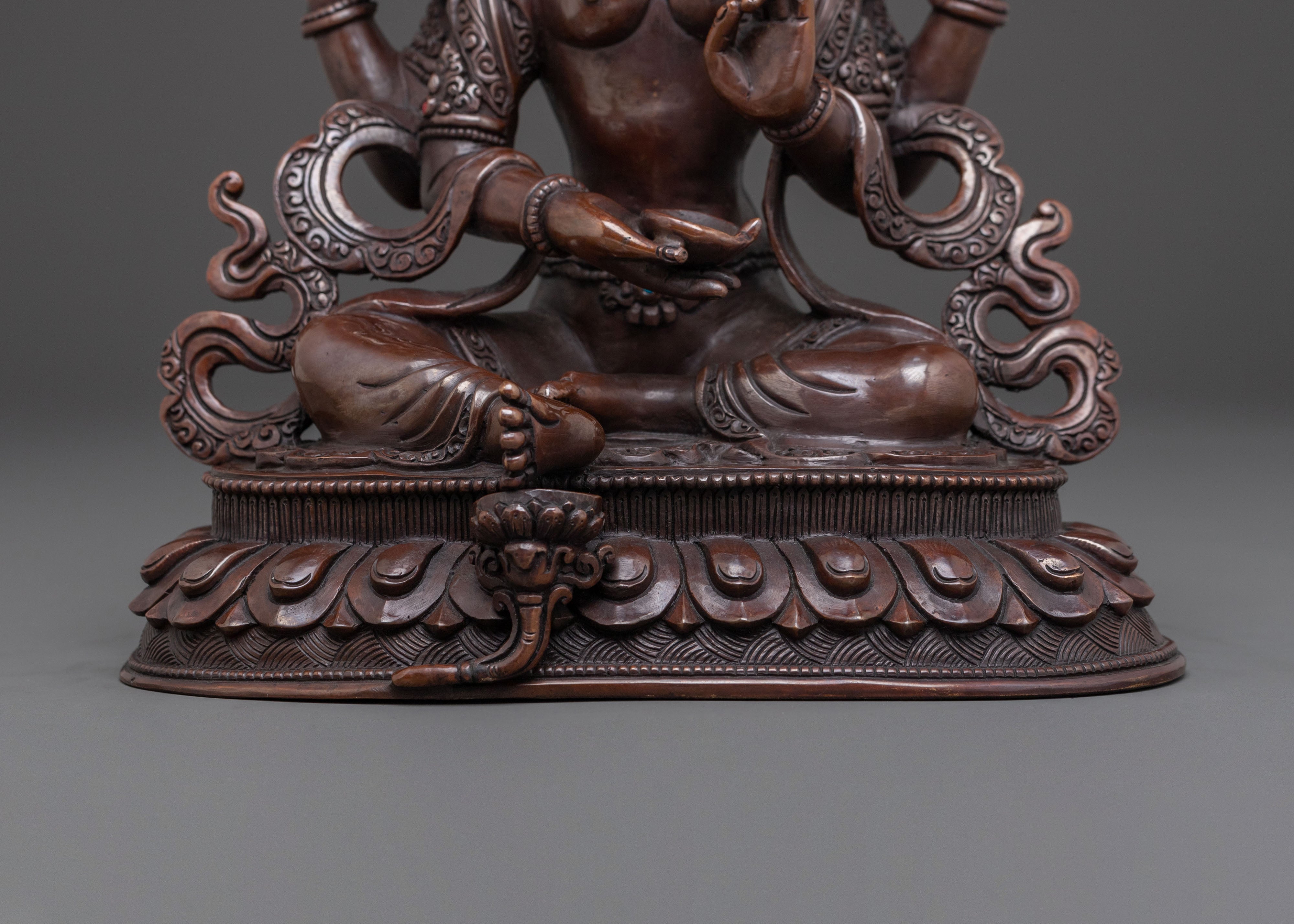 Guardian Varahi Statue | Oxidized Copper Sculpture