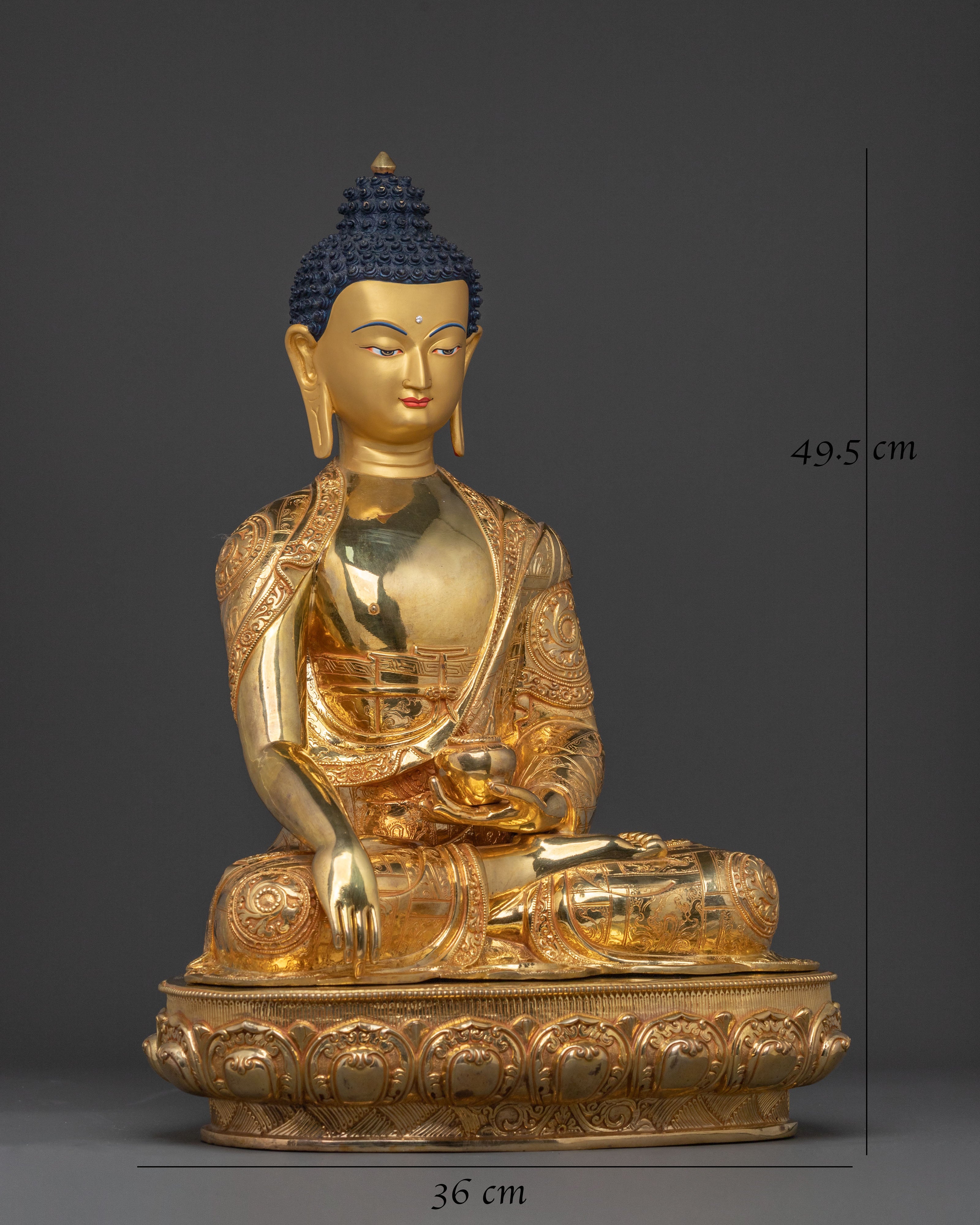 Shakyamuni Buddha Statue with Disciples | Altar Home Decor
