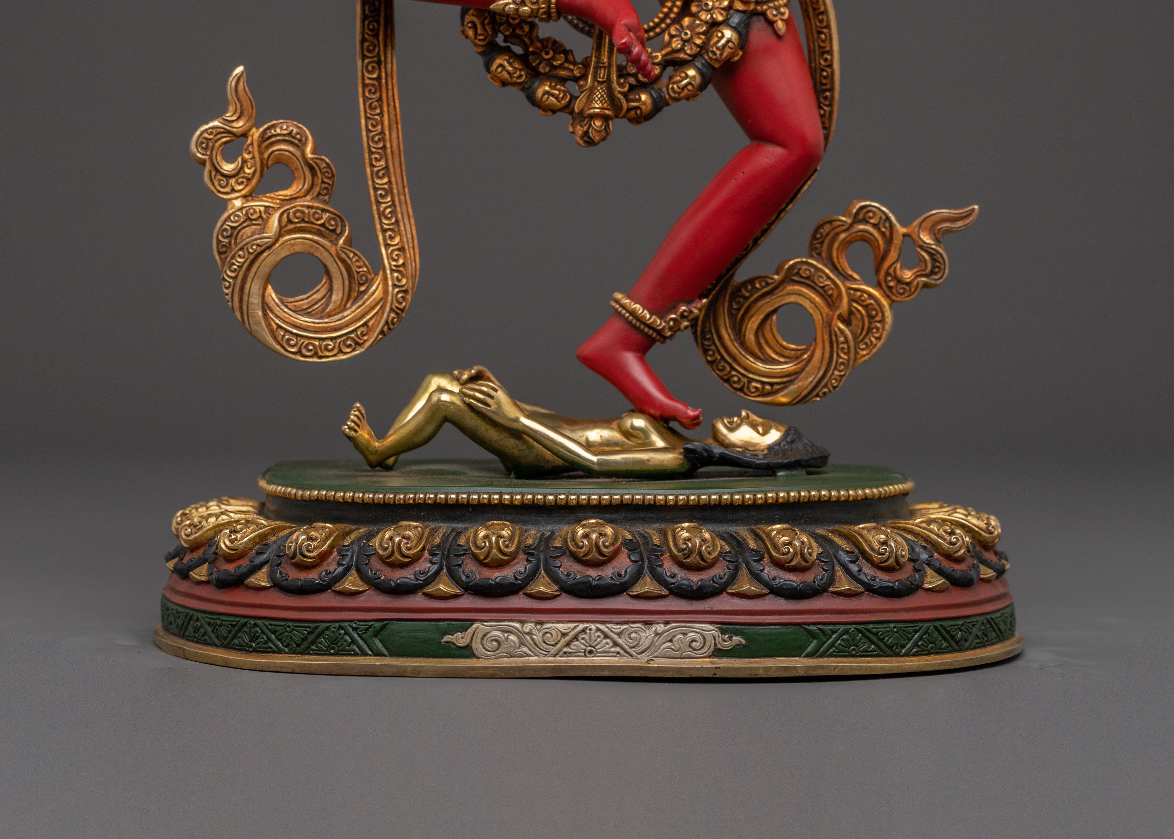 Buddhist Deity Dorje Phagmo Statue | Radiant 24K Gold Gilded Statue