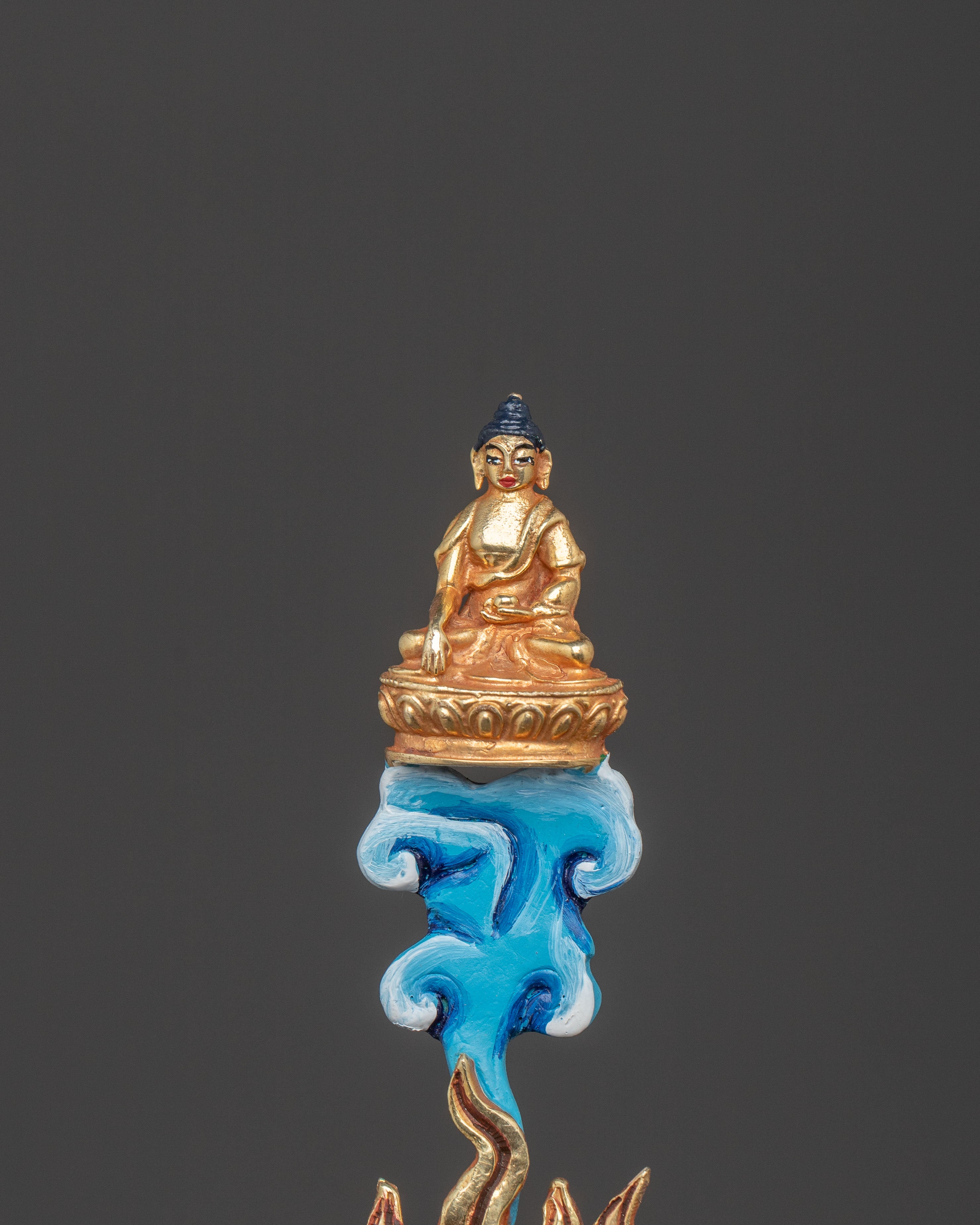 Uchusma Statue: Hand-Painted Copper Divinity
