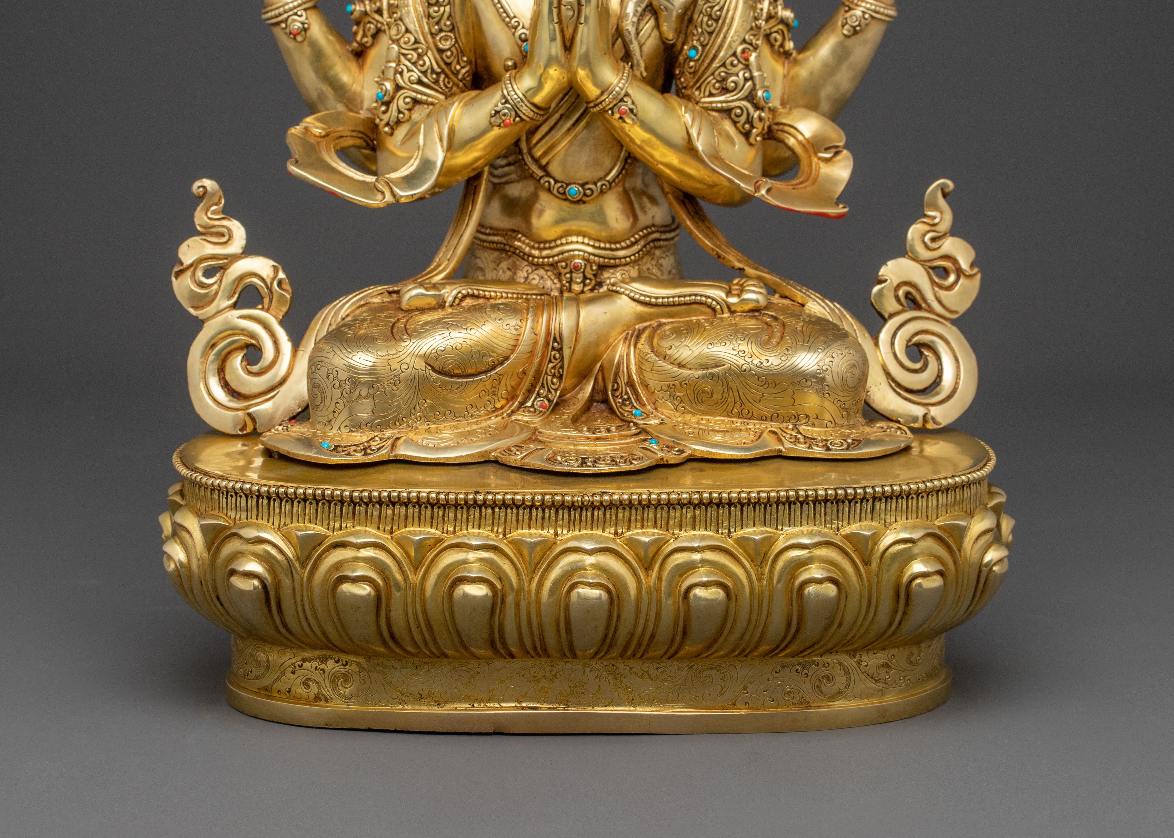 Handcrafted Statue of Avalokiteshvara: Guardian of Compassion