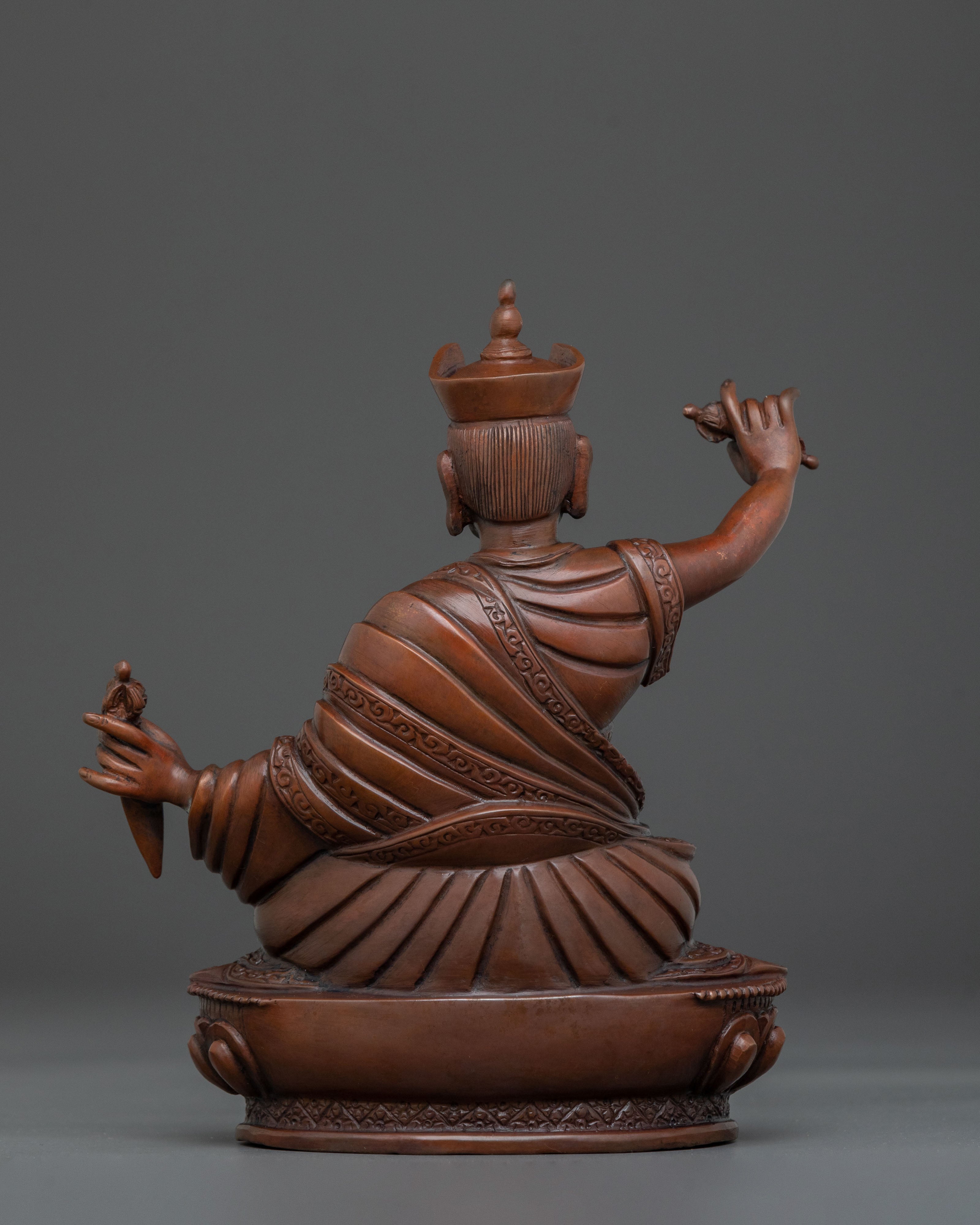 Karmapa Oxidized Copper Statue | Buddhist Altar Decor