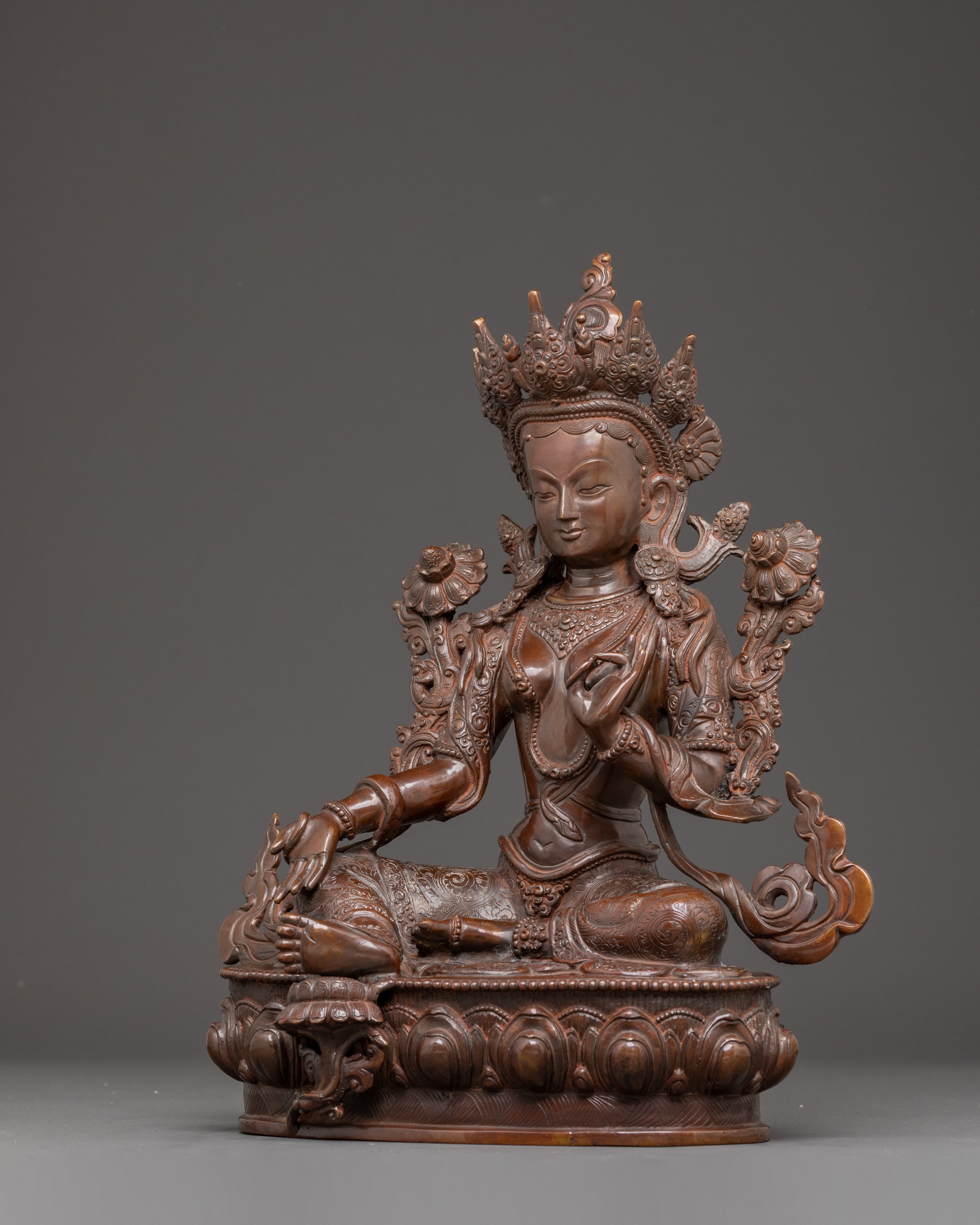 Shyama Tara | Oxidized Copper Sculpture