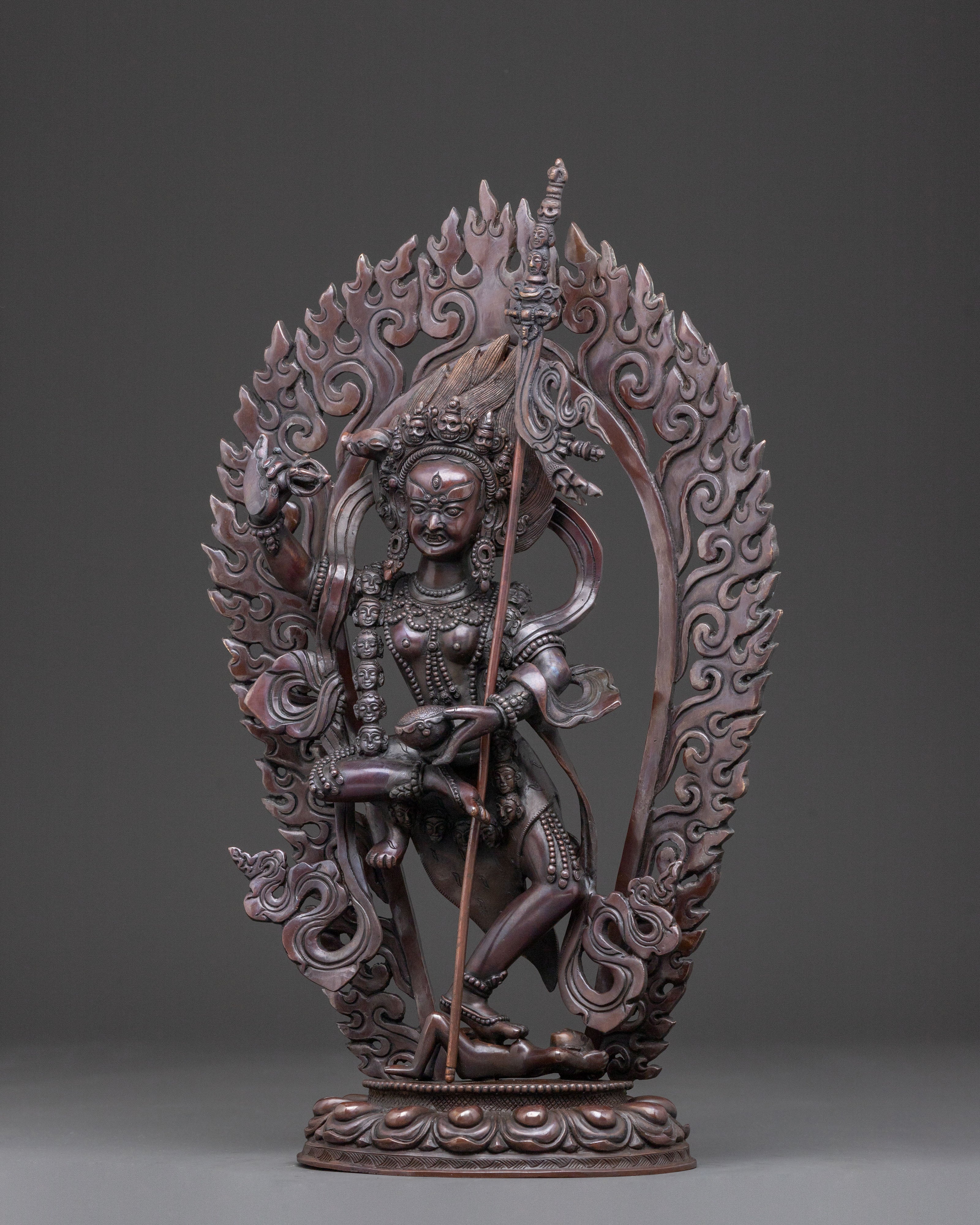 Dorje Phagmo Statue | Oxidized Copper Serenity