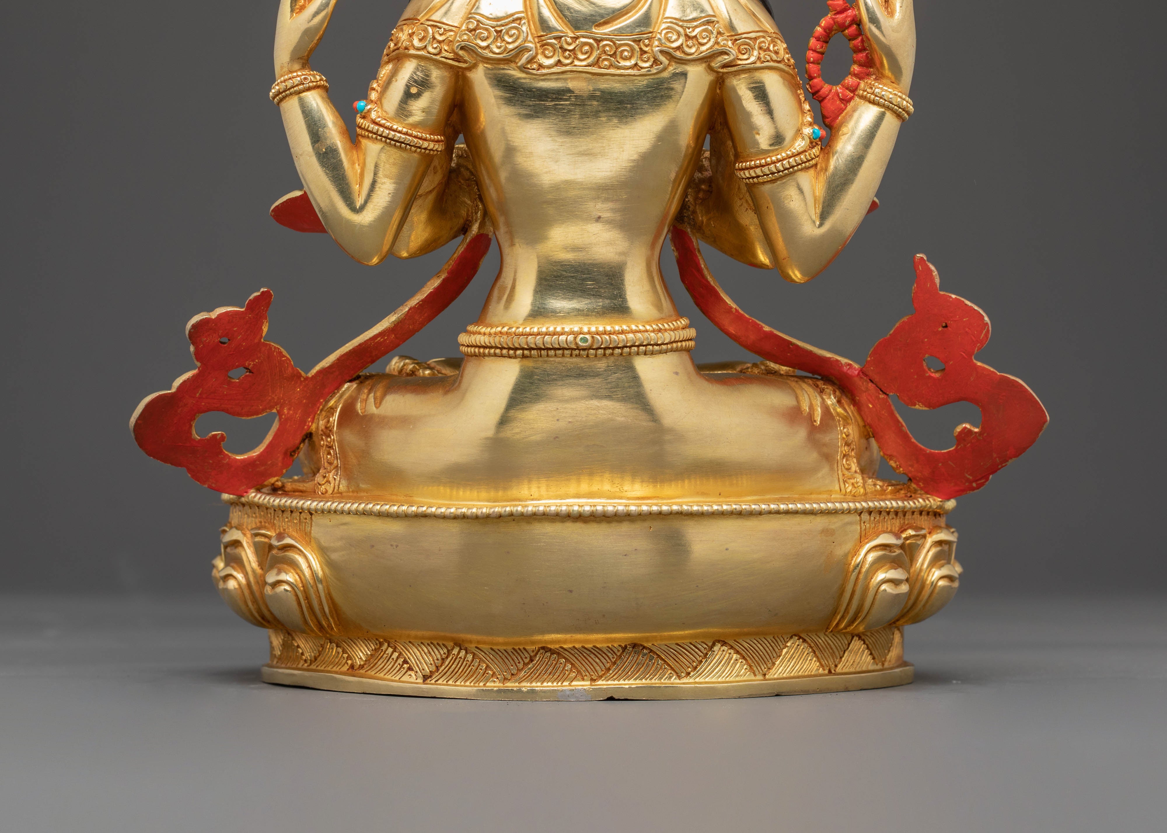 Chenrezig Compassion Statue | Handcrafted 24K Gold Gilded