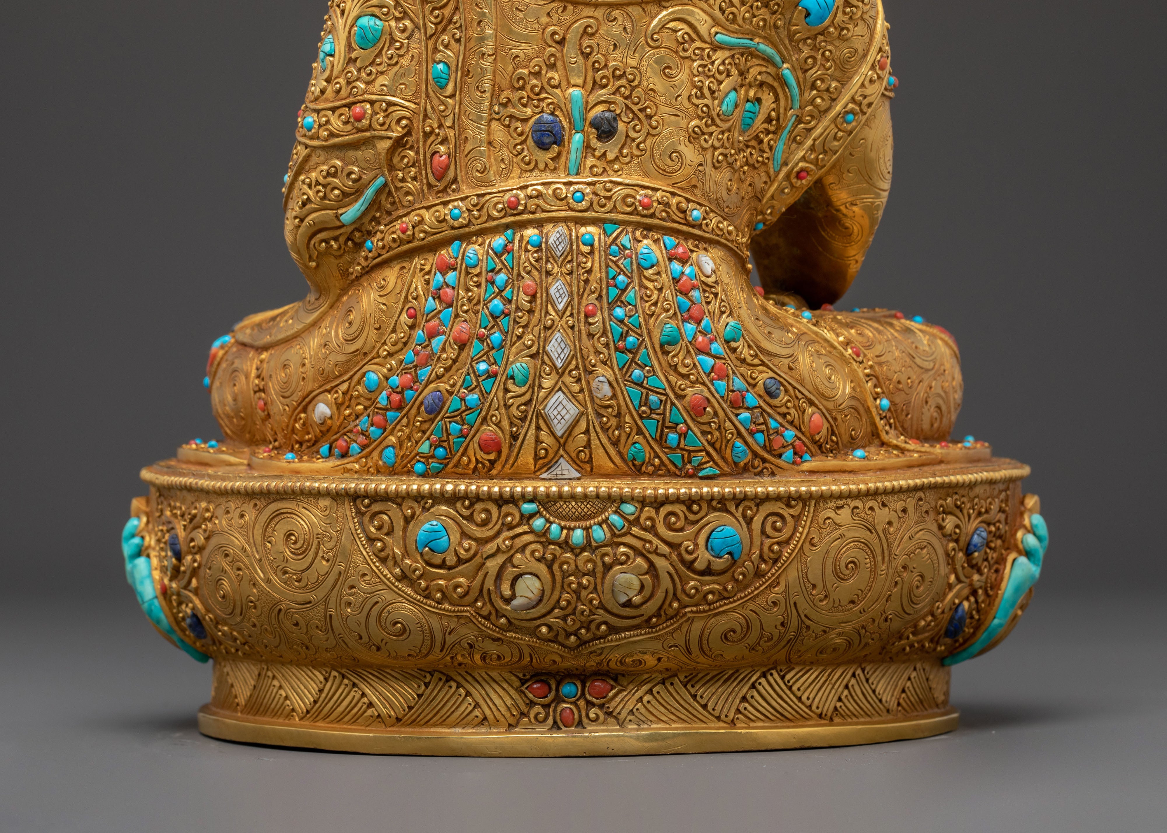 Guru Tsokye Dorje Spiritual Statue | 24k Gold Gilded Figure