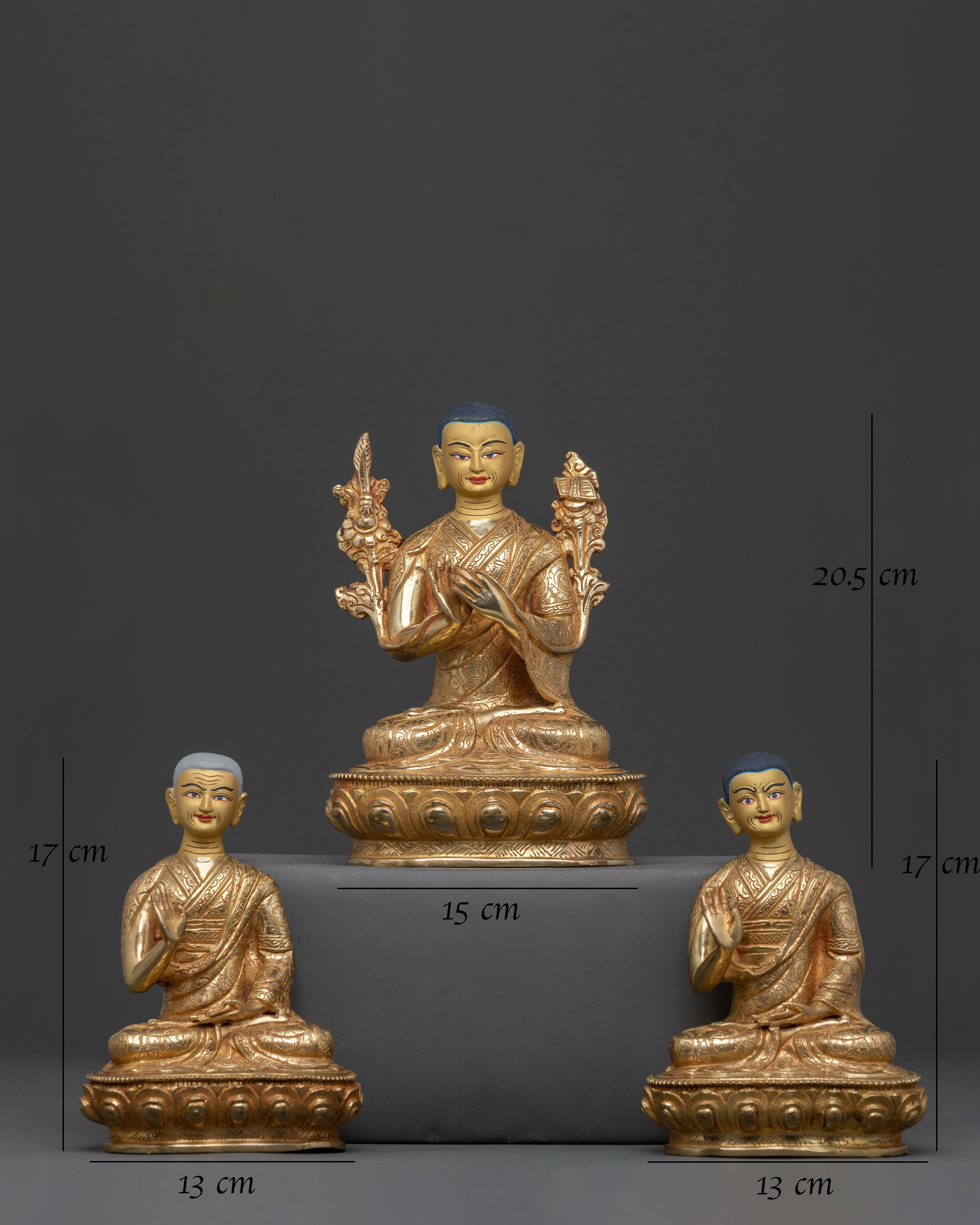 Tsongkhapa Statue with Disciples | Buddhist Figurines