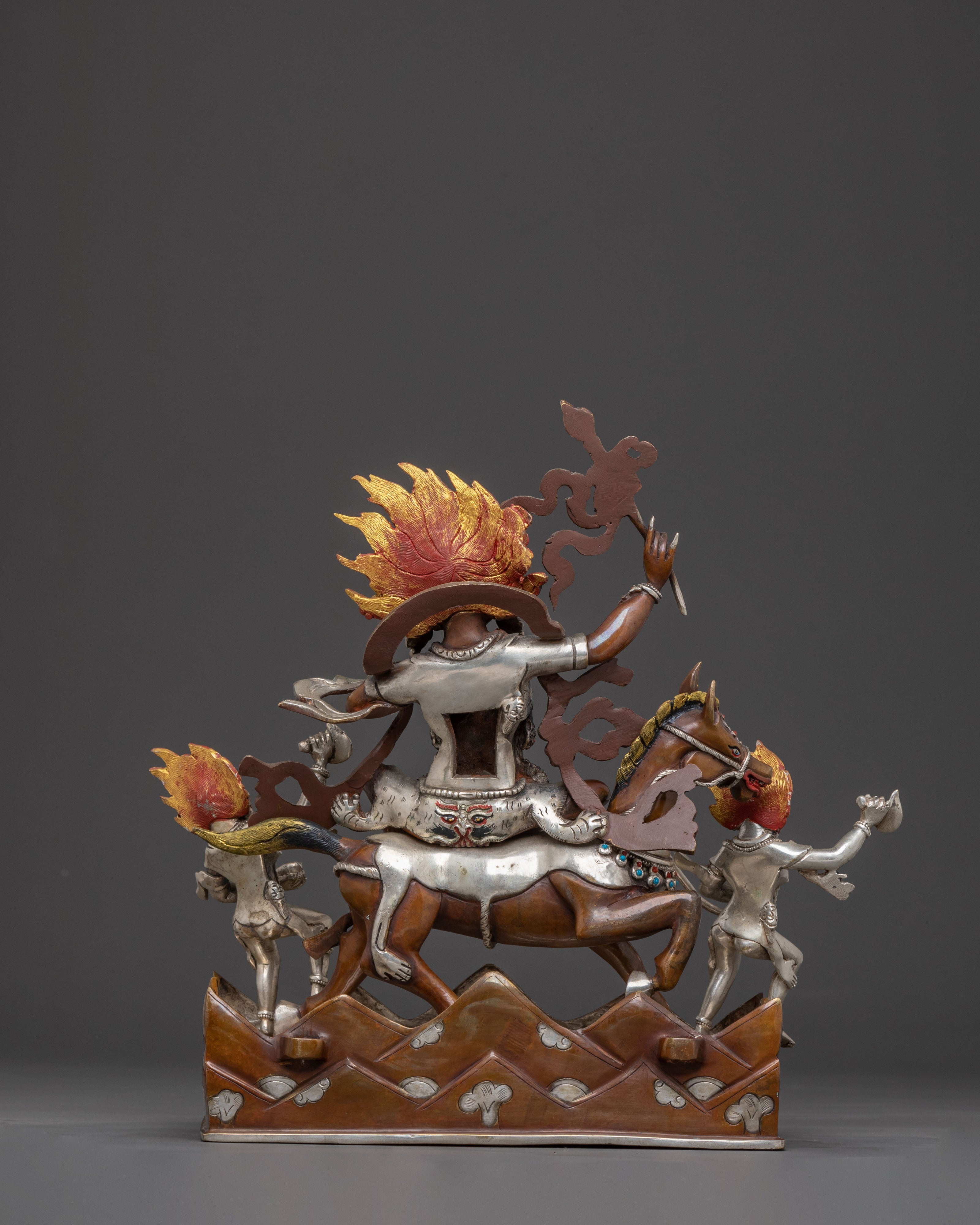 Palden Lhamo Sacred Copper Statue | Buddhist Guardian Sculpture