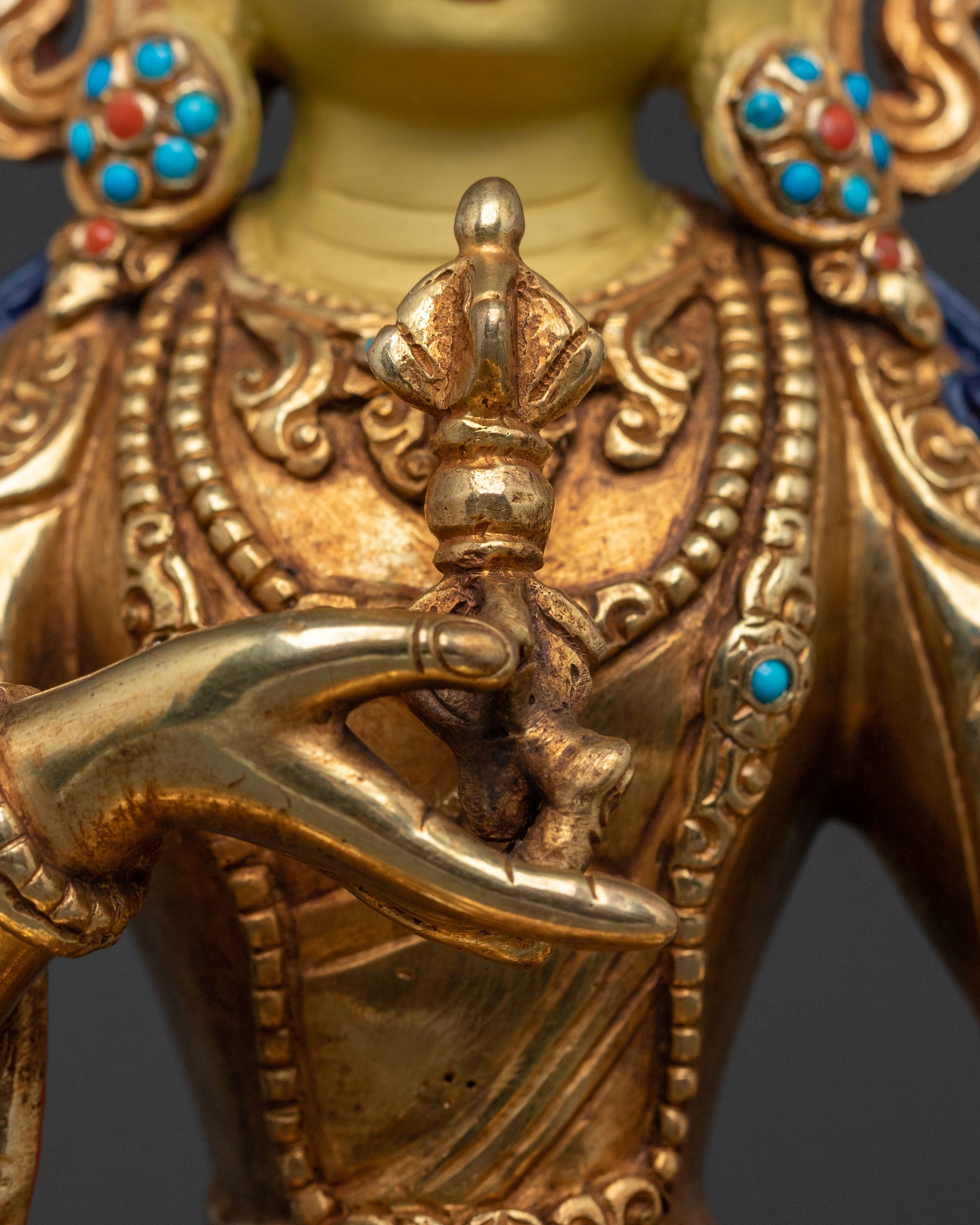 Vajrasattva Statue | 24K Gold Gilded Figurine