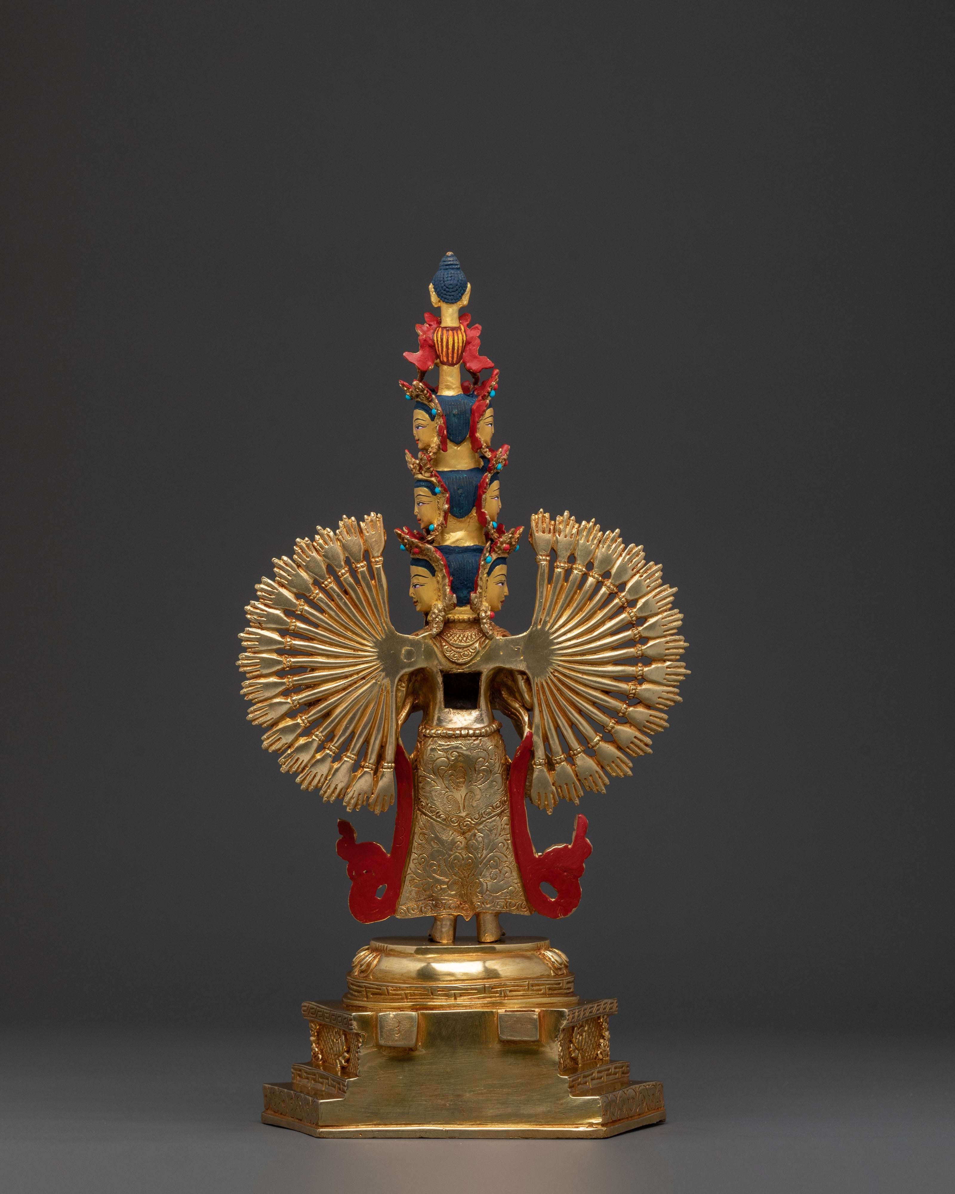 1000 Armed Chenrezig Statue | 24K Gold Gilded Icon