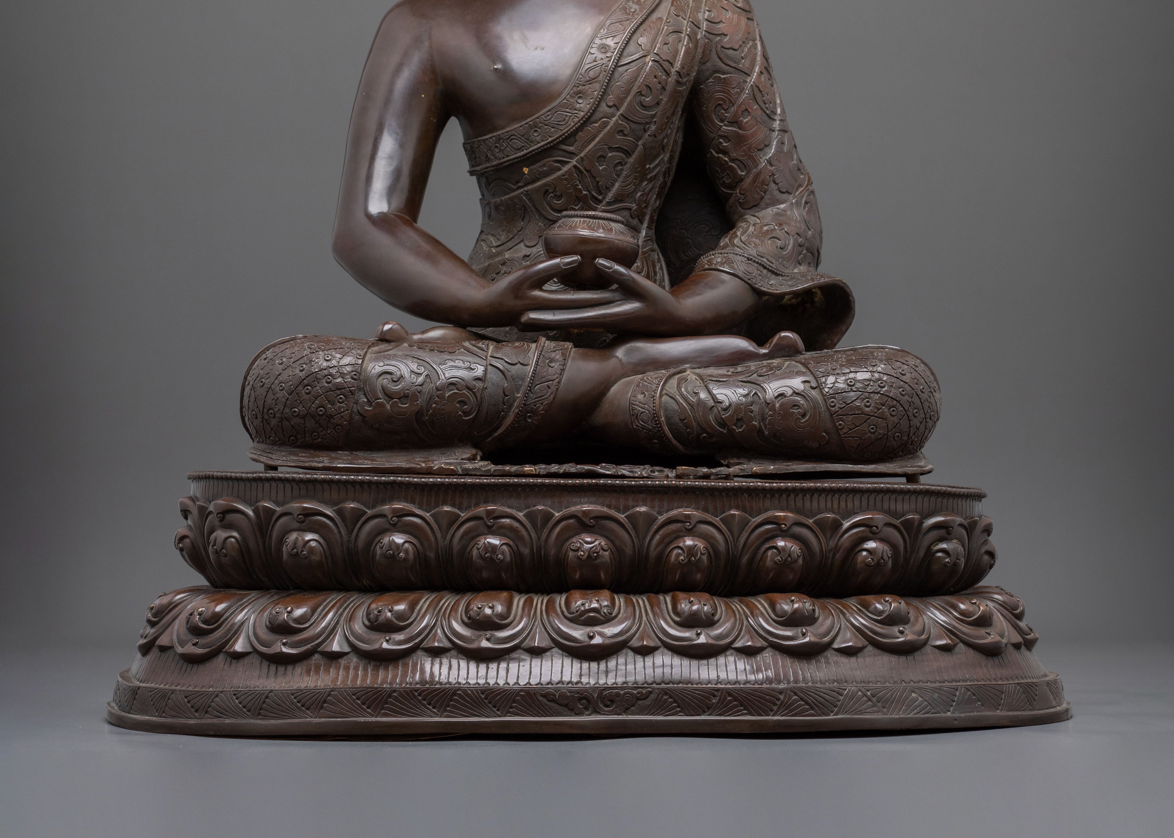 Amitabha Buddha Figurine | Oxidized Copper Statue