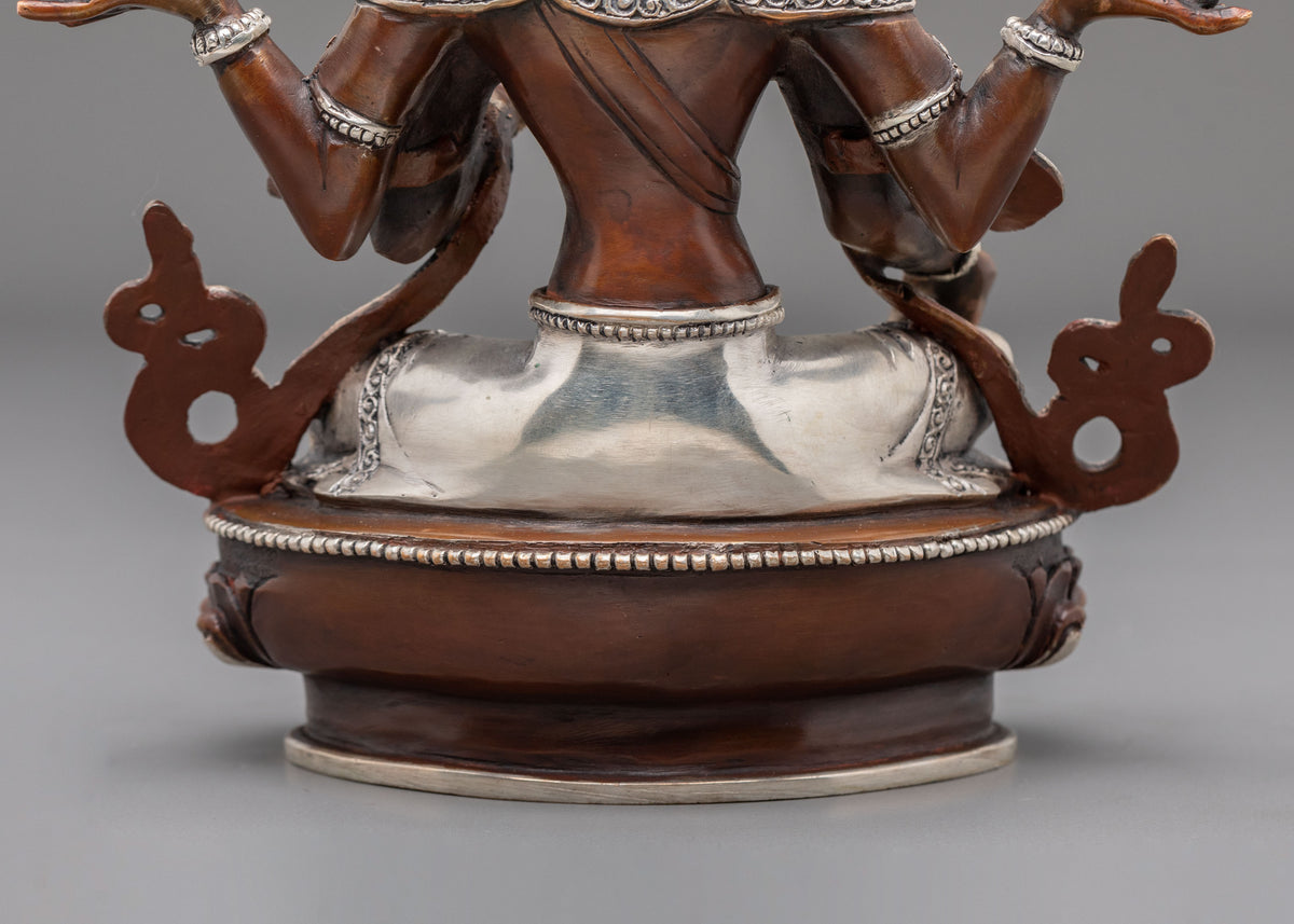 Devi Laxmi Sculpture | Oxidized Copper Goddess Figurine