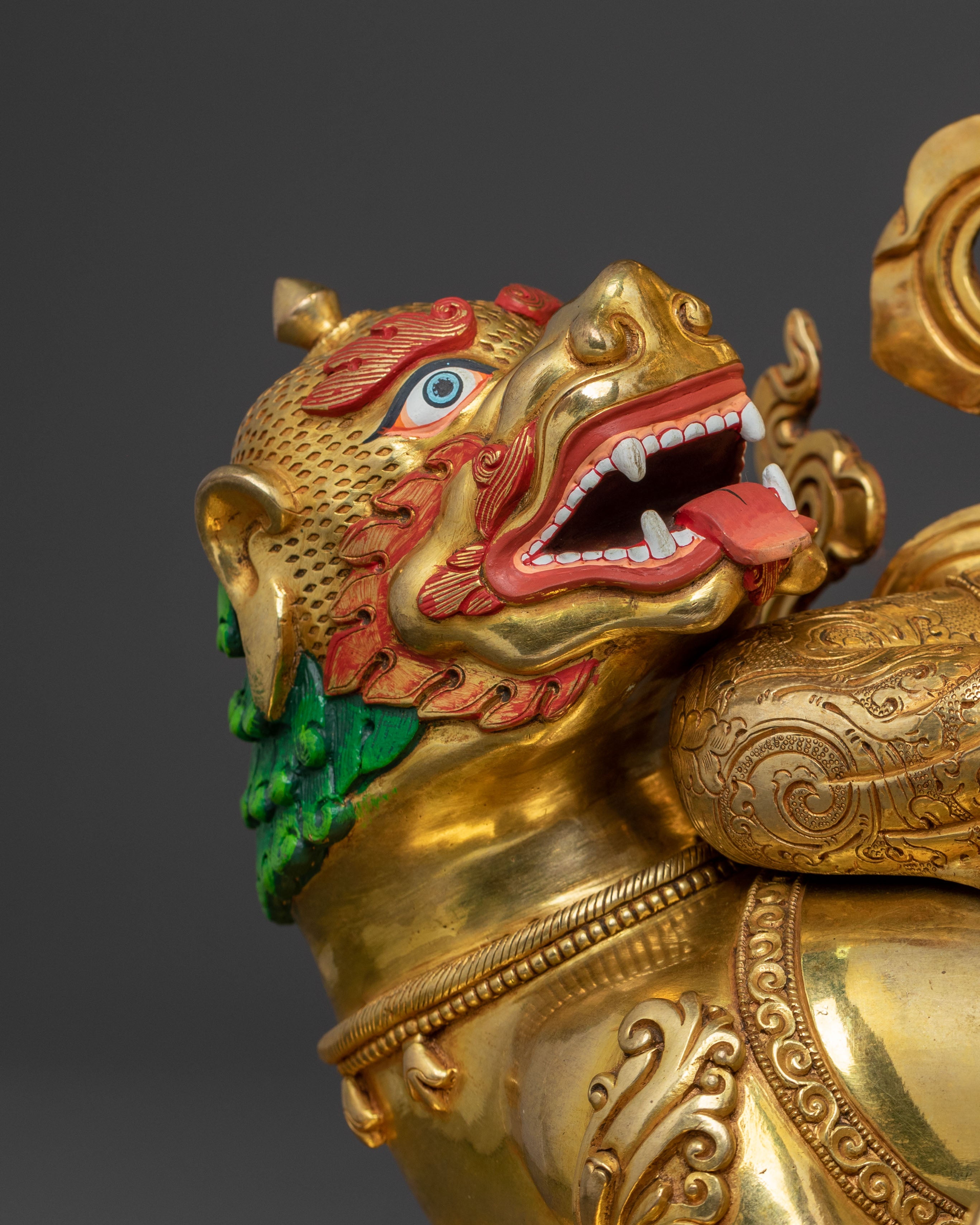 Simhanada Manjushri Sacred Statue for Rituals