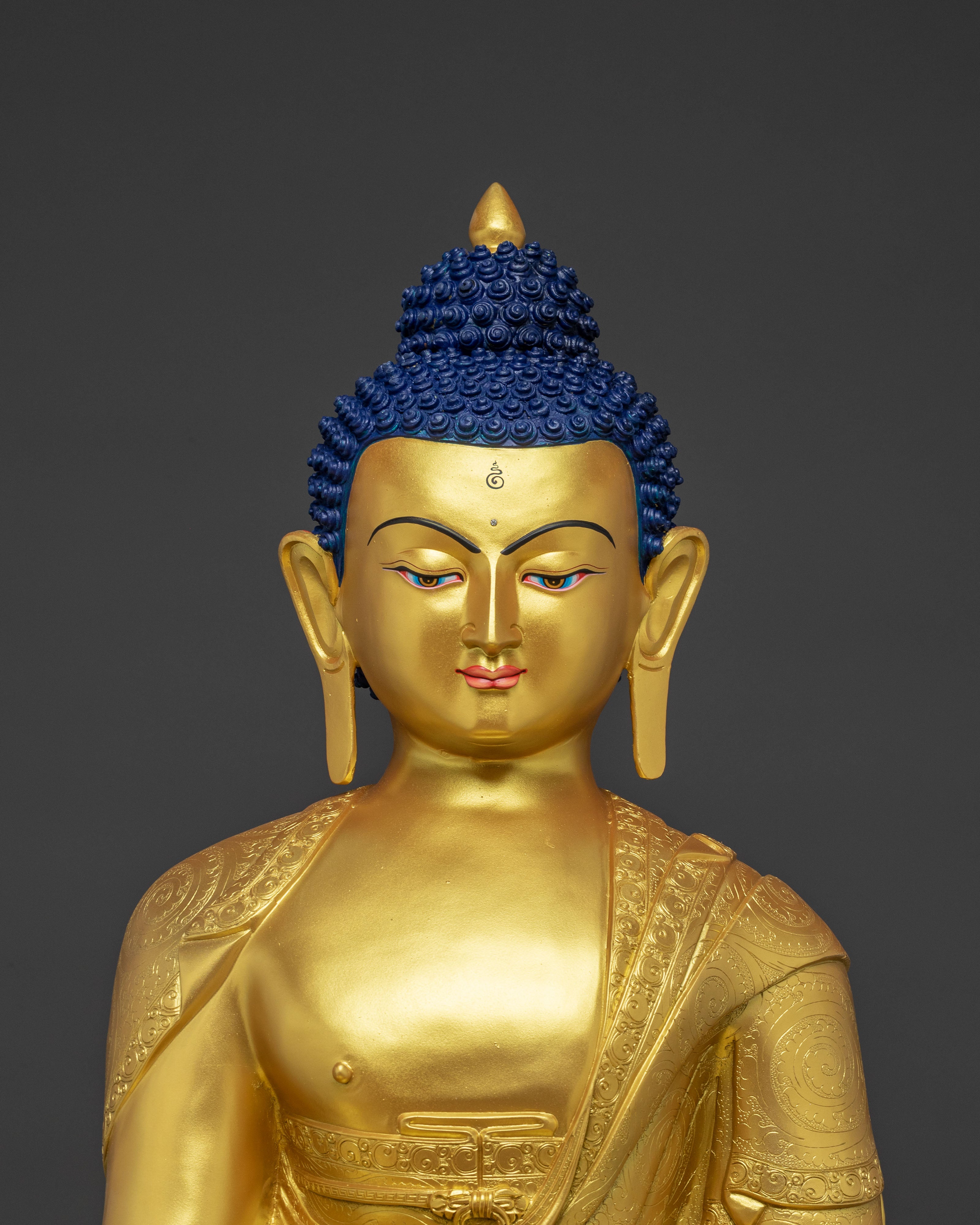 Golden Shakyamuni Buddha Peaceful Statue