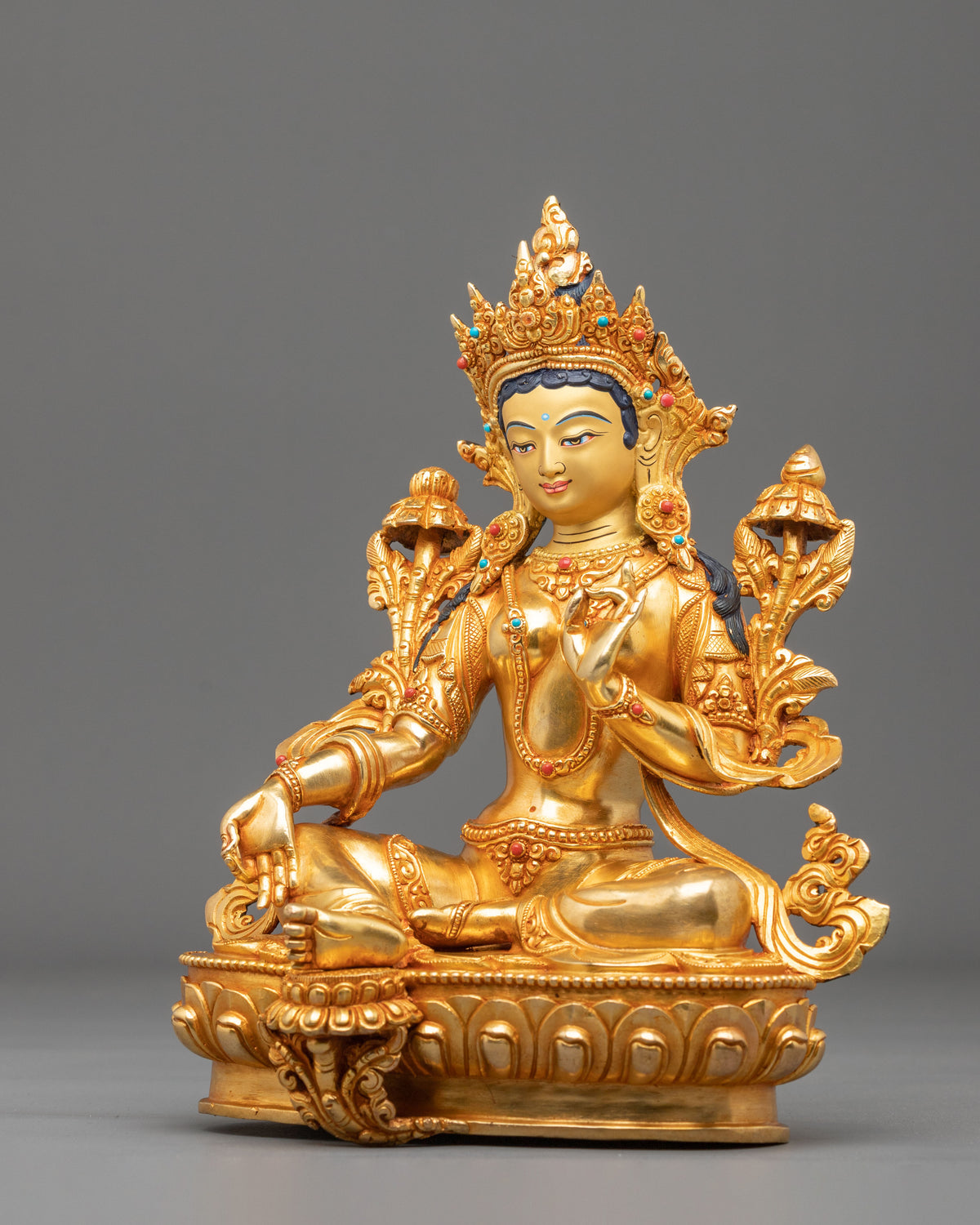 Green Tara Figurine | Tibetan Buddhist Protector