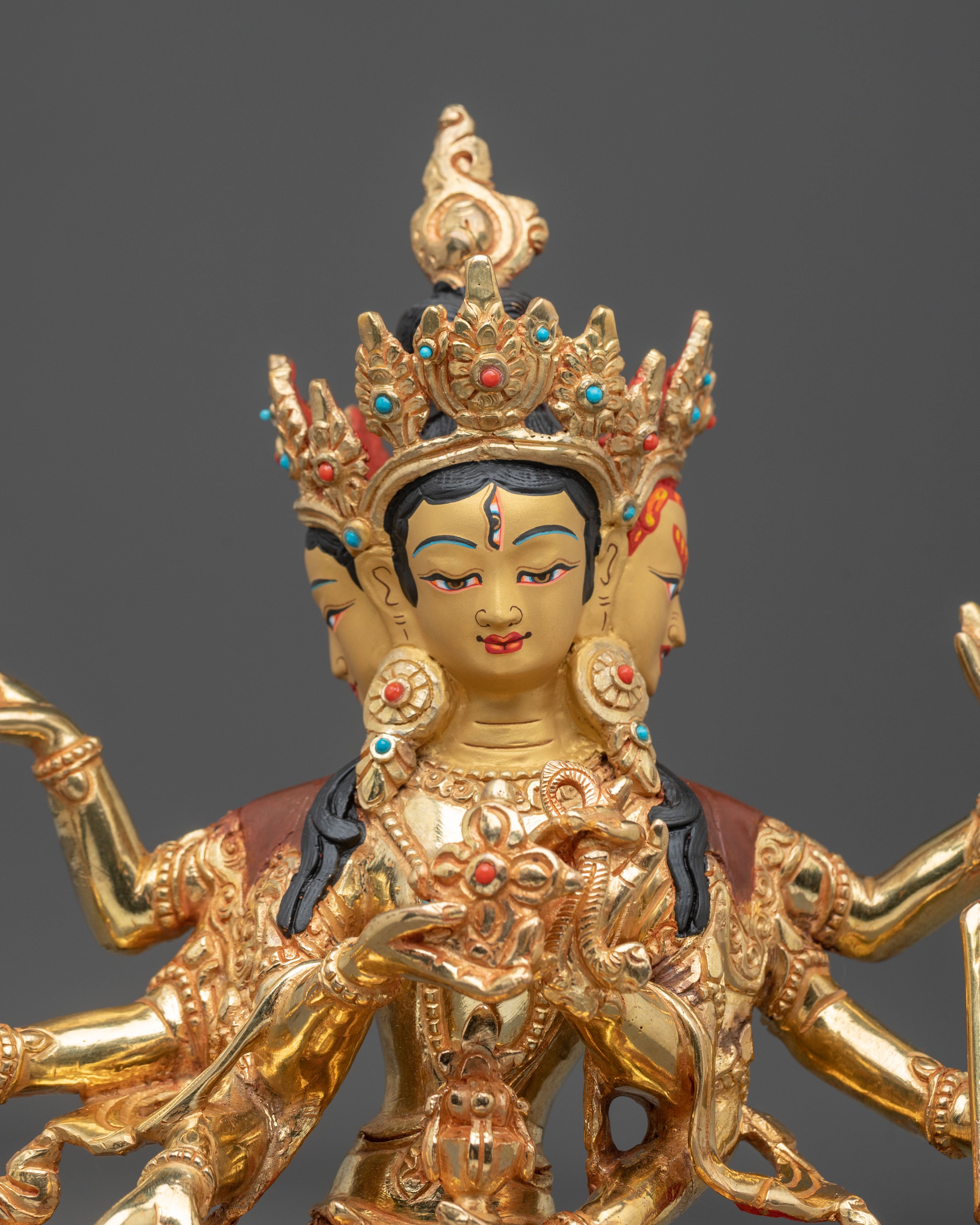 Namgyalma Statue | 24K Gold Gilded Goddess Figurine