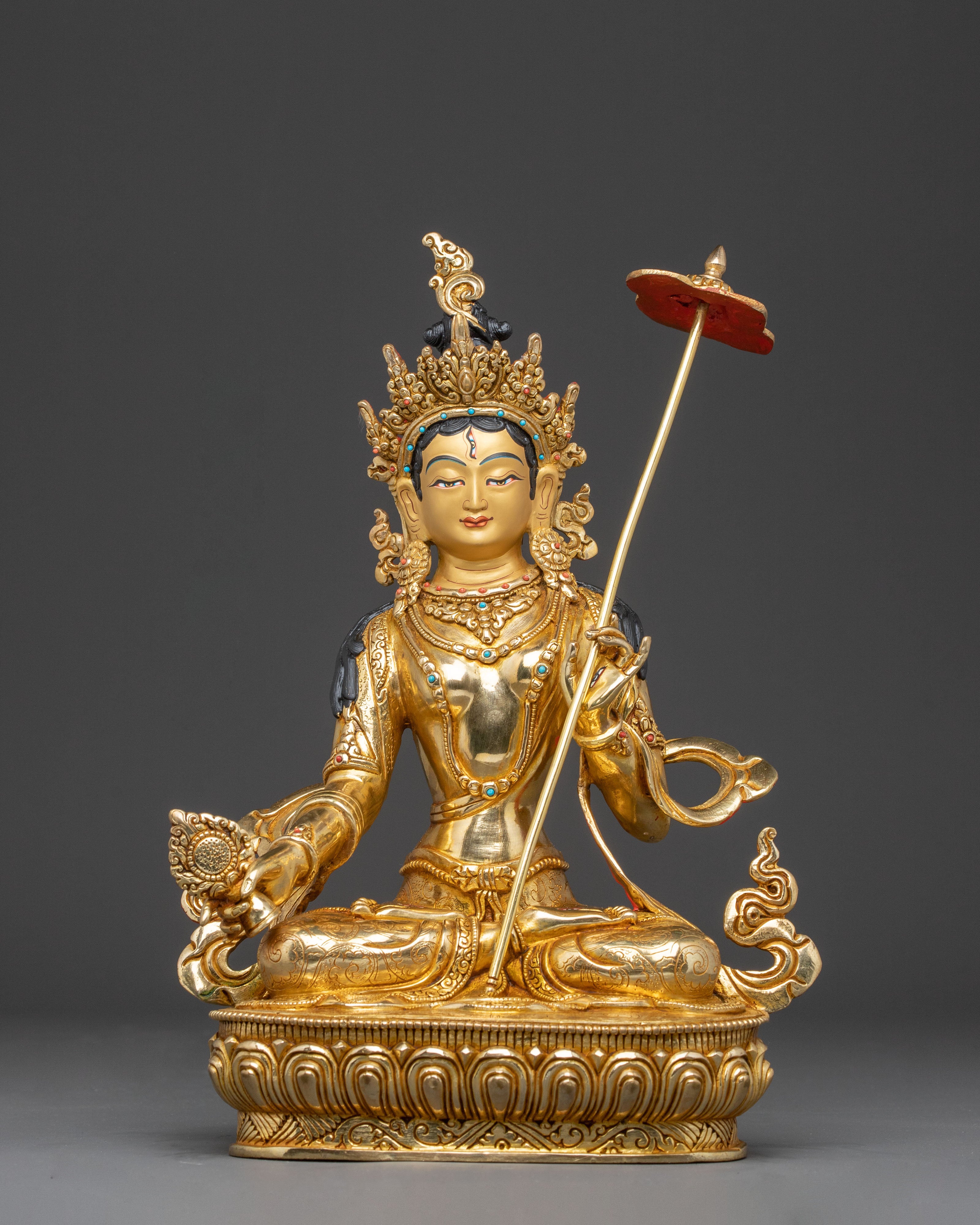 Golden Dukar Sculpture | Guardian of Dharma