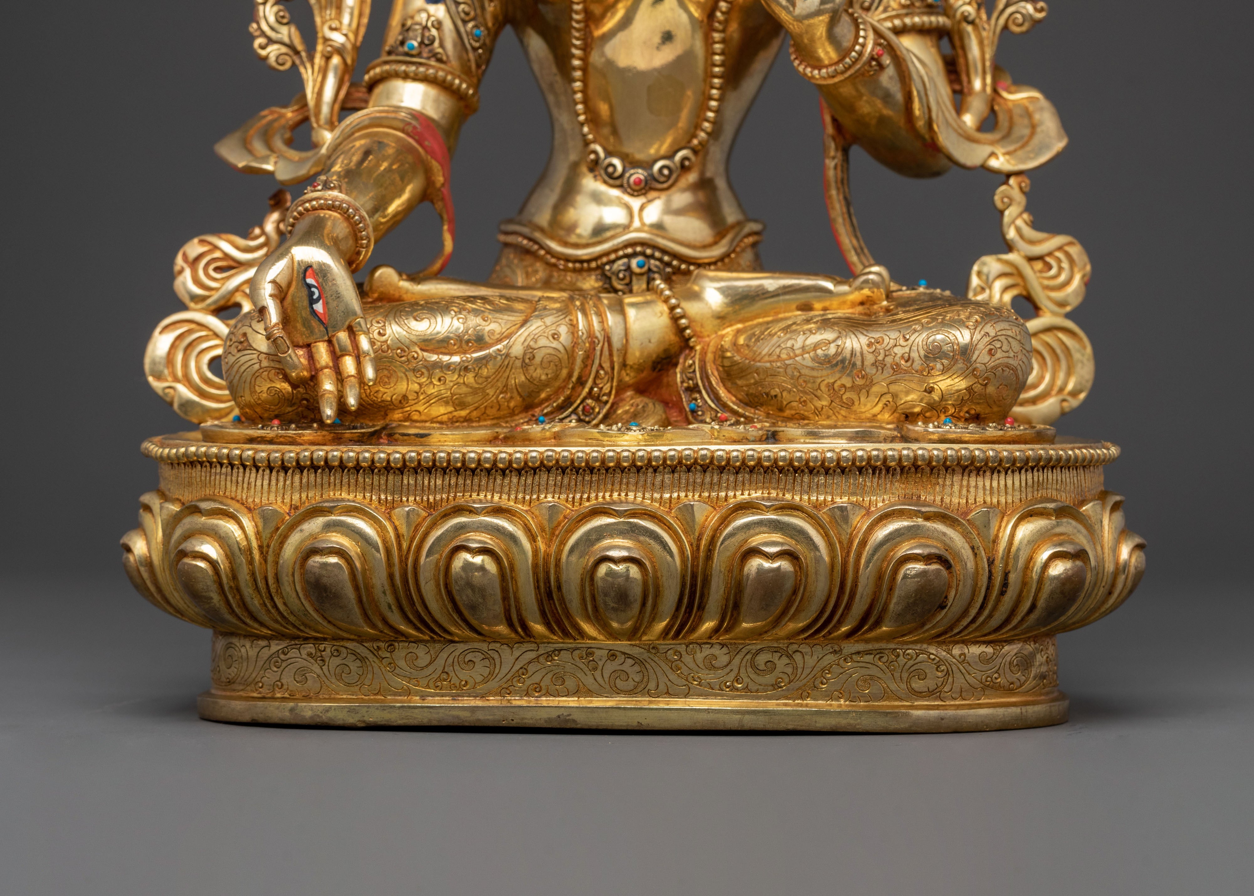 Handcrafted White Tara Statue | Altar Home Decor