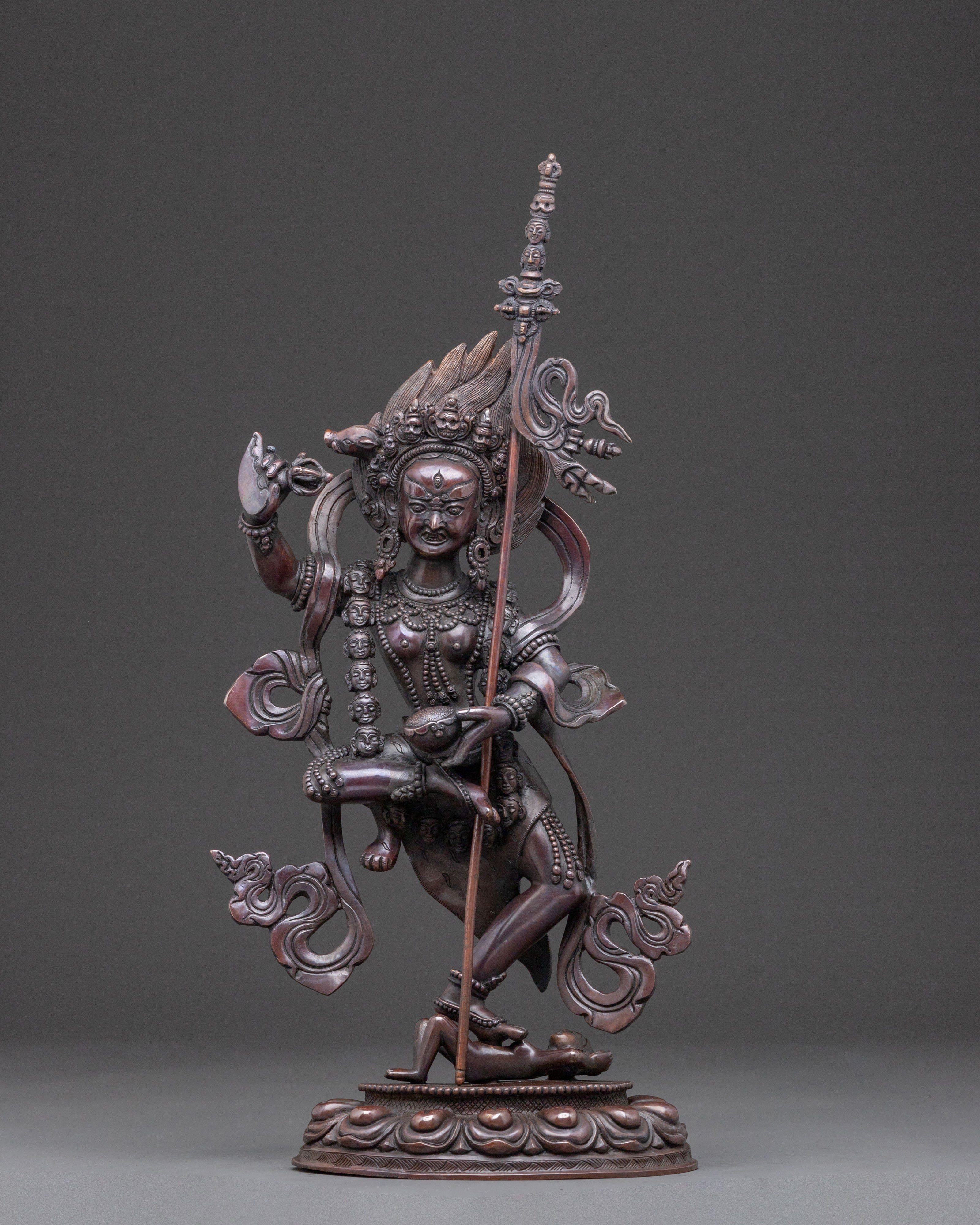 Dorje Phagmo Statue | Oxidized Copper Serenity