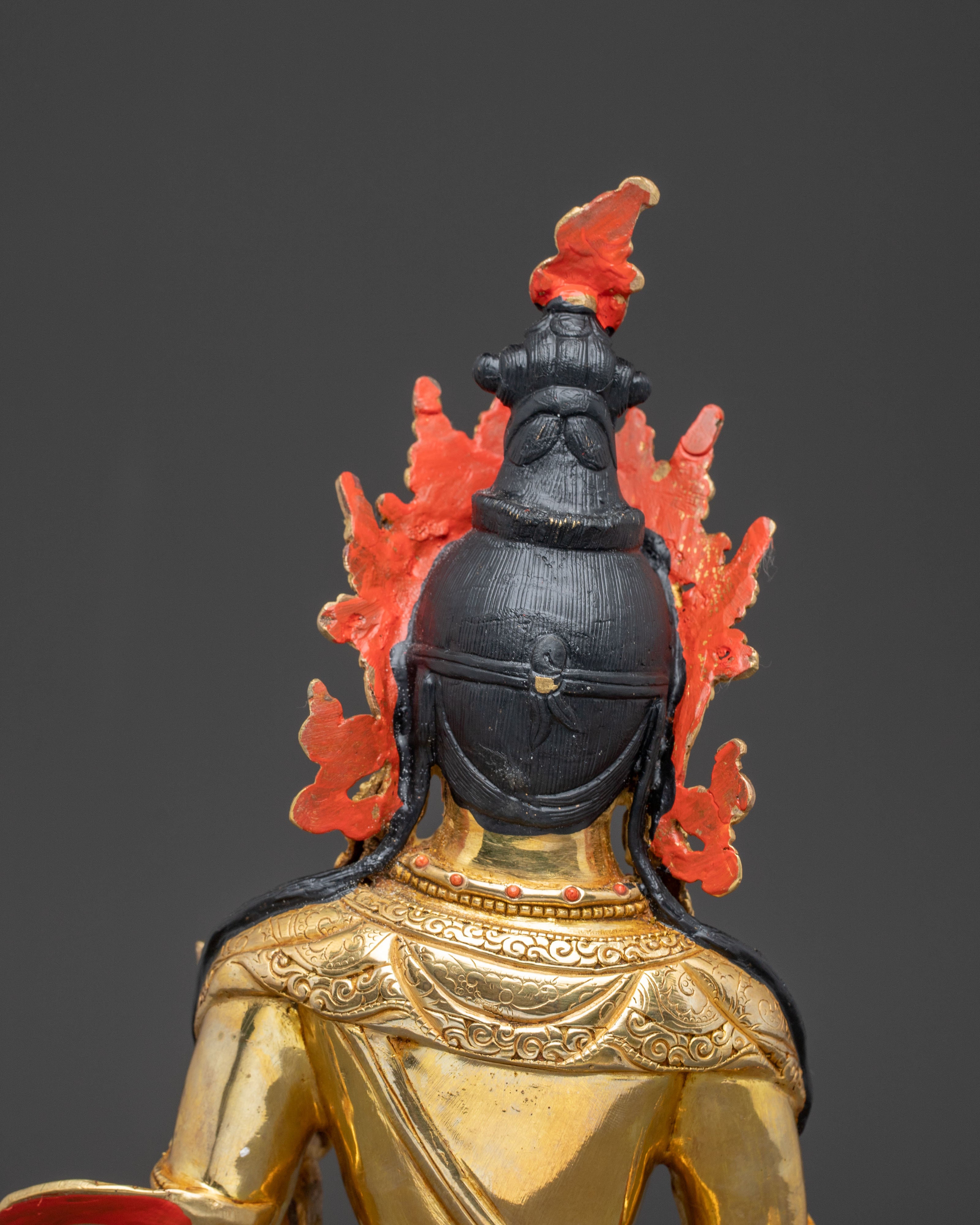 Golden Dukar Sculpture | Guardian of Dharma