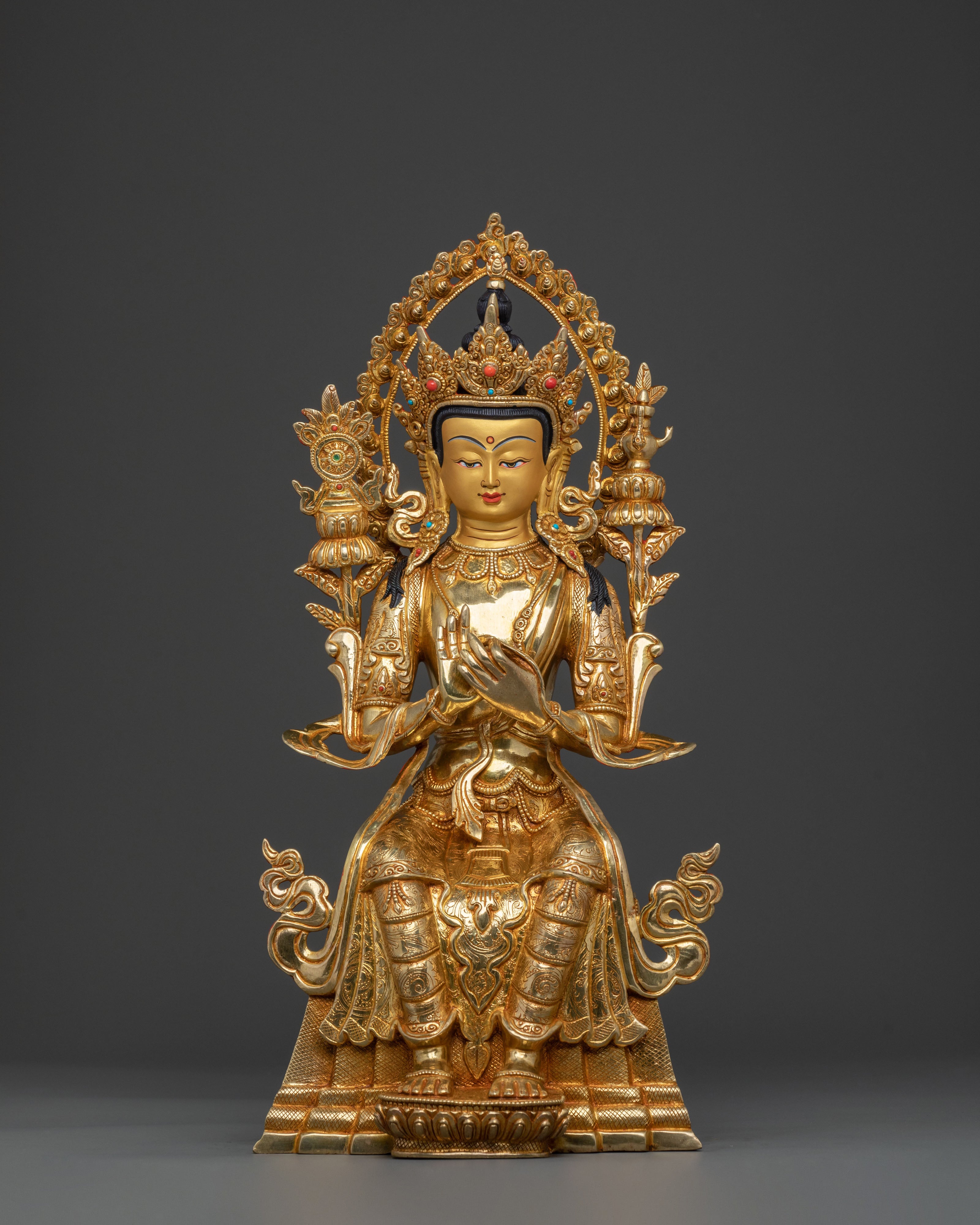 Maitreya Buddha Handmade Sculpture | Sacred Himalayan Buddhist Art