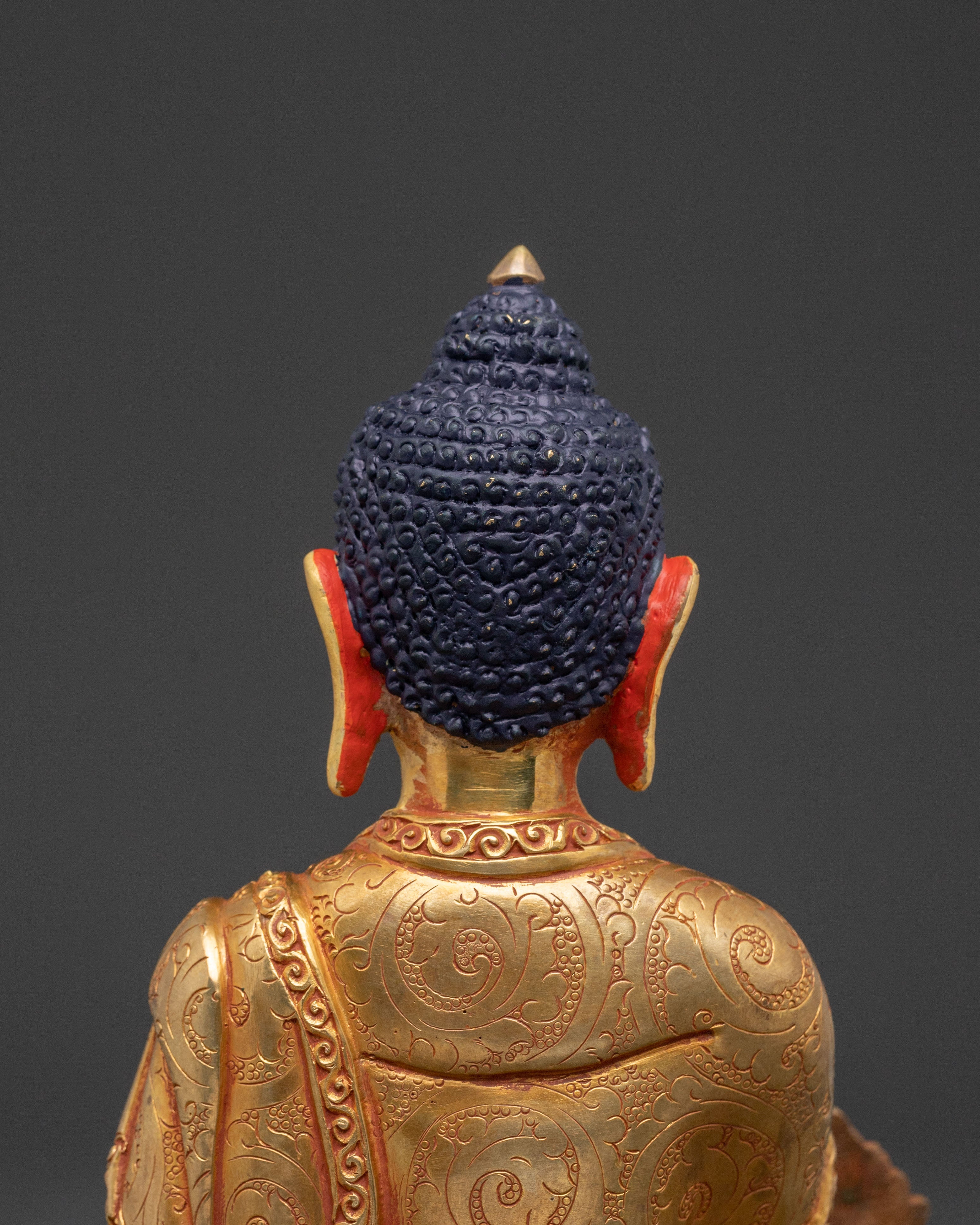 Medicine Buddha Statue – 24K Gold Gilded Copper