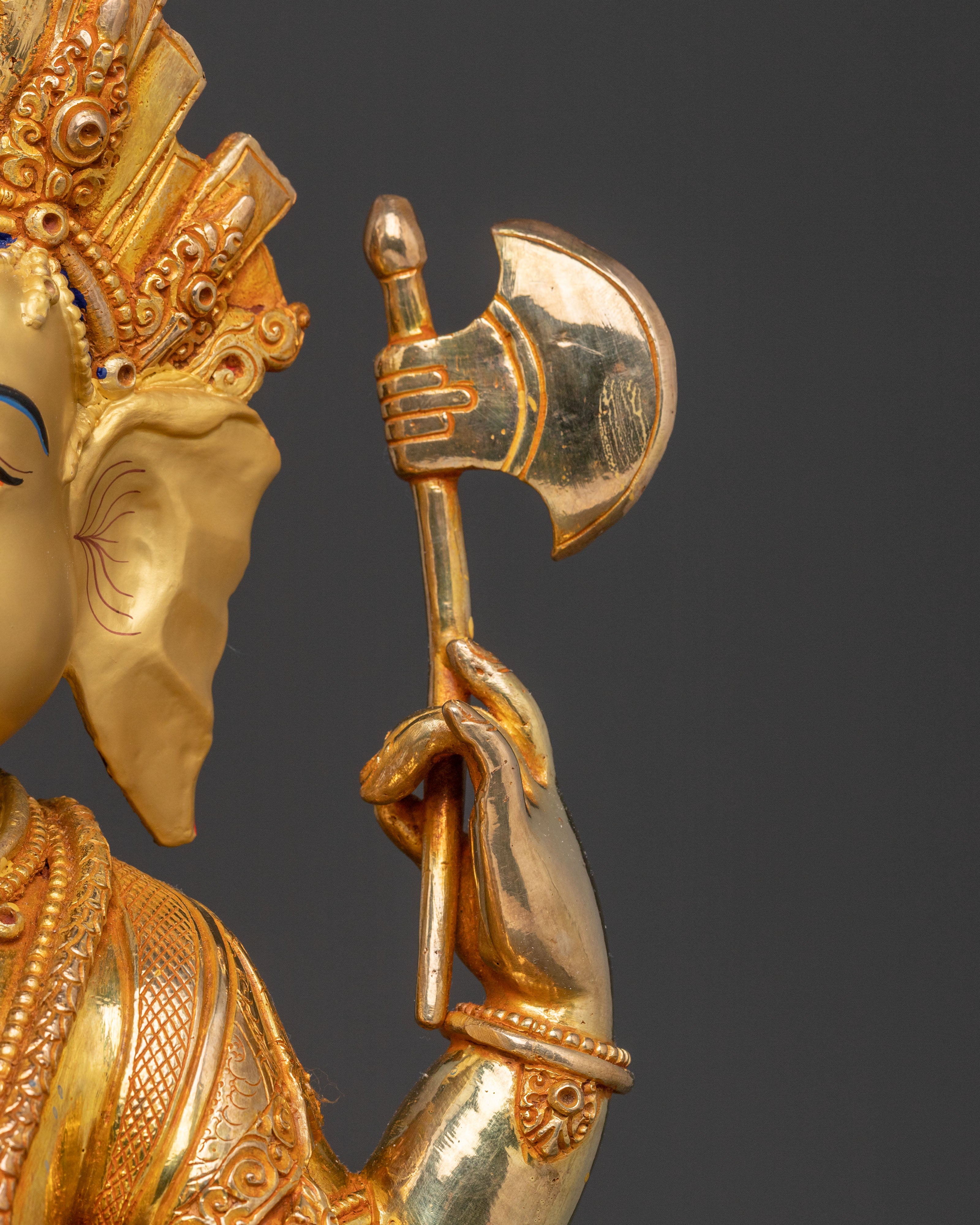 God Ganesh Traditional Golden Statue For