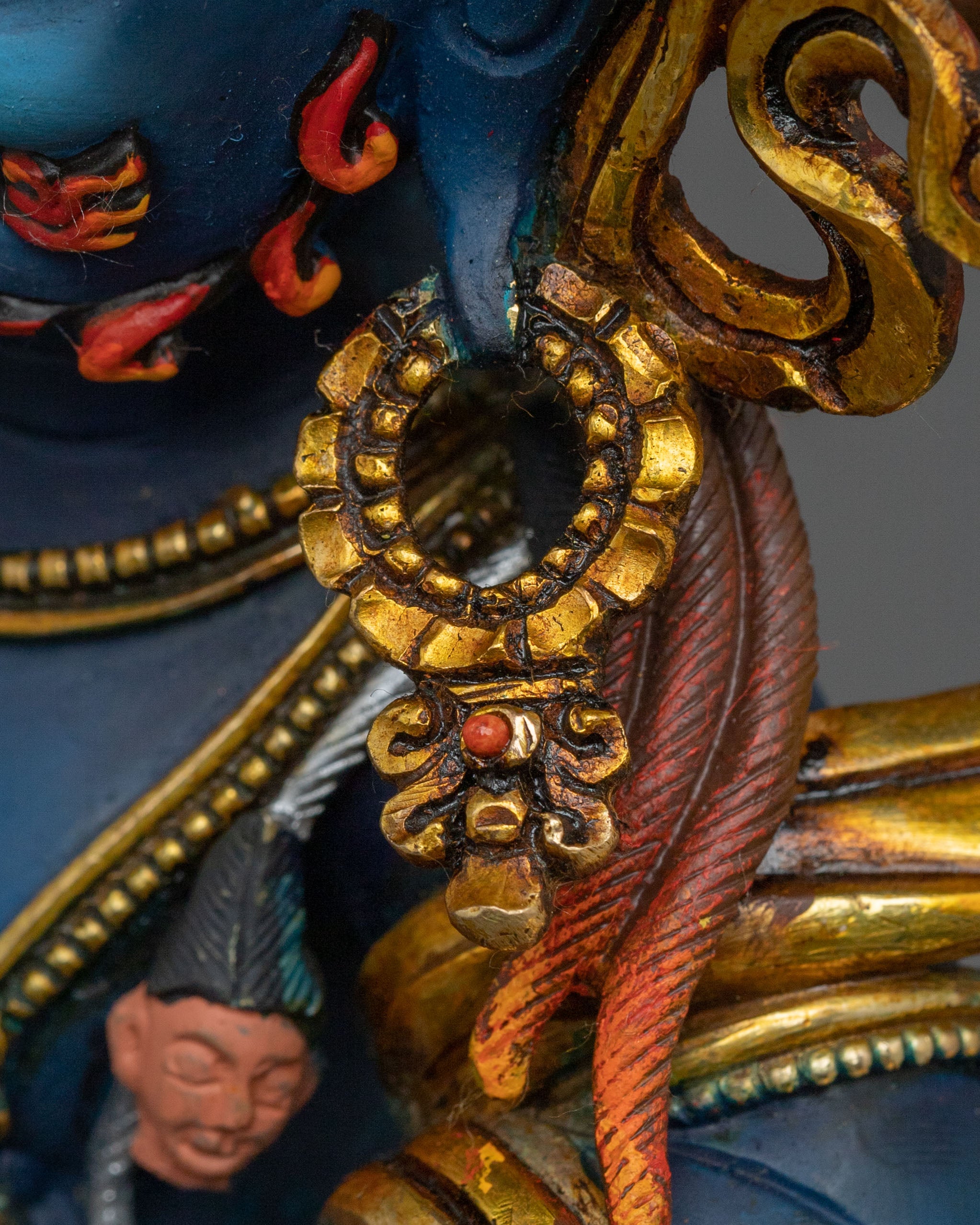 Black Manjushri Handmade Statue in Oxidized Copper
