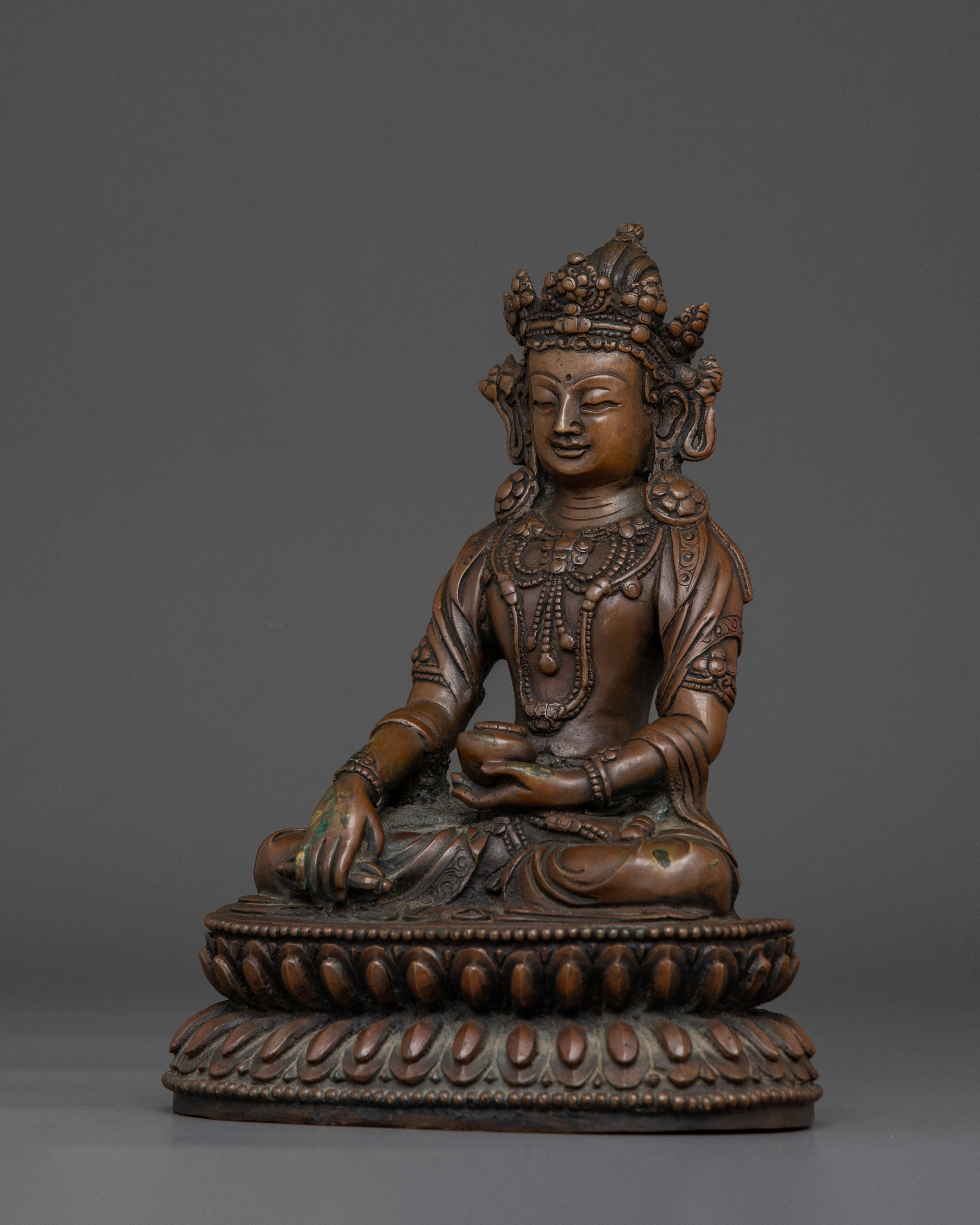 Hand Carved Mitrugpa Statue | Himalayan Altar Decor
