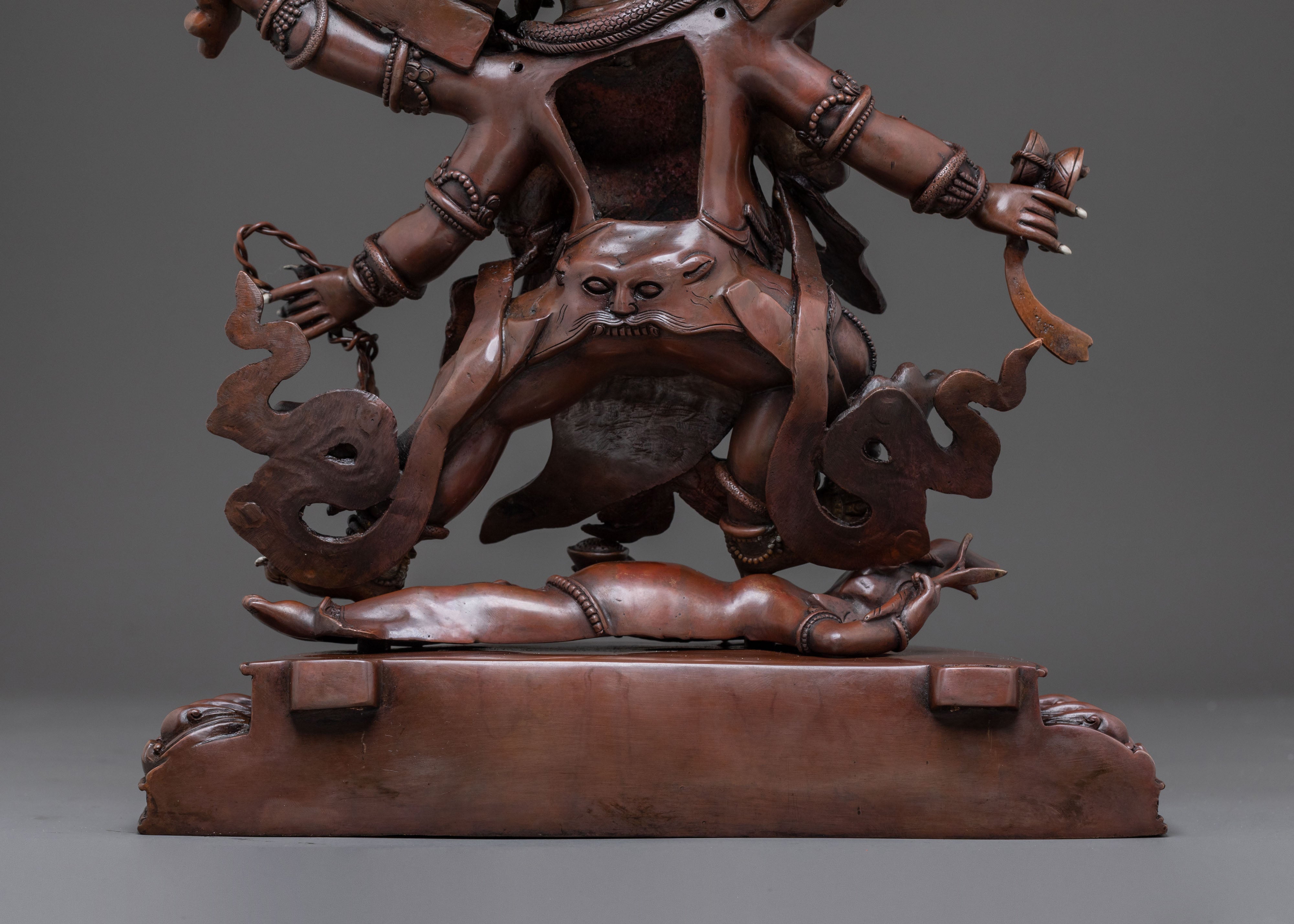 Handcrafted Six-Armed Mahakala Statue – Potent Protector Art